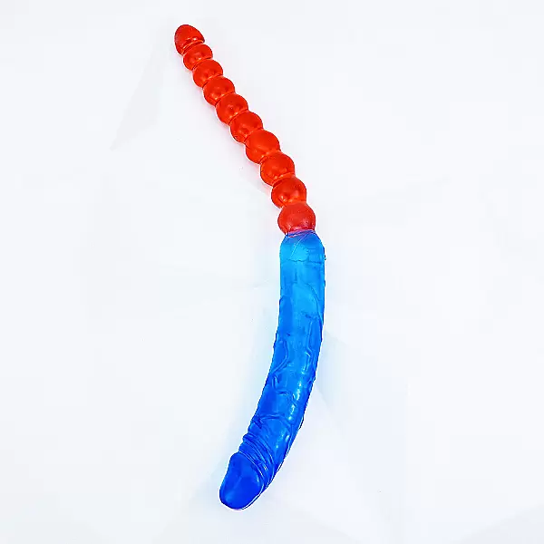 Dương vật giả 2 đầu dương vật và kích hậu xanh đỏ