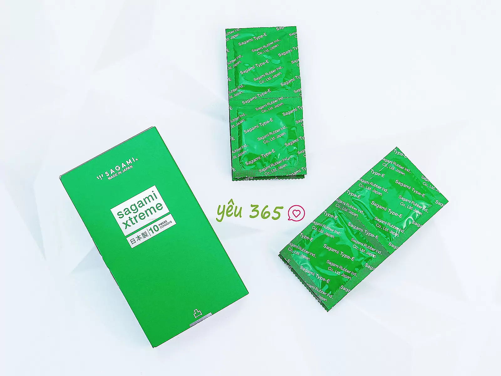 Bao cao su có gai Nhật Bản Sagami Xtreme Green Siêu Mỏng 10 bao