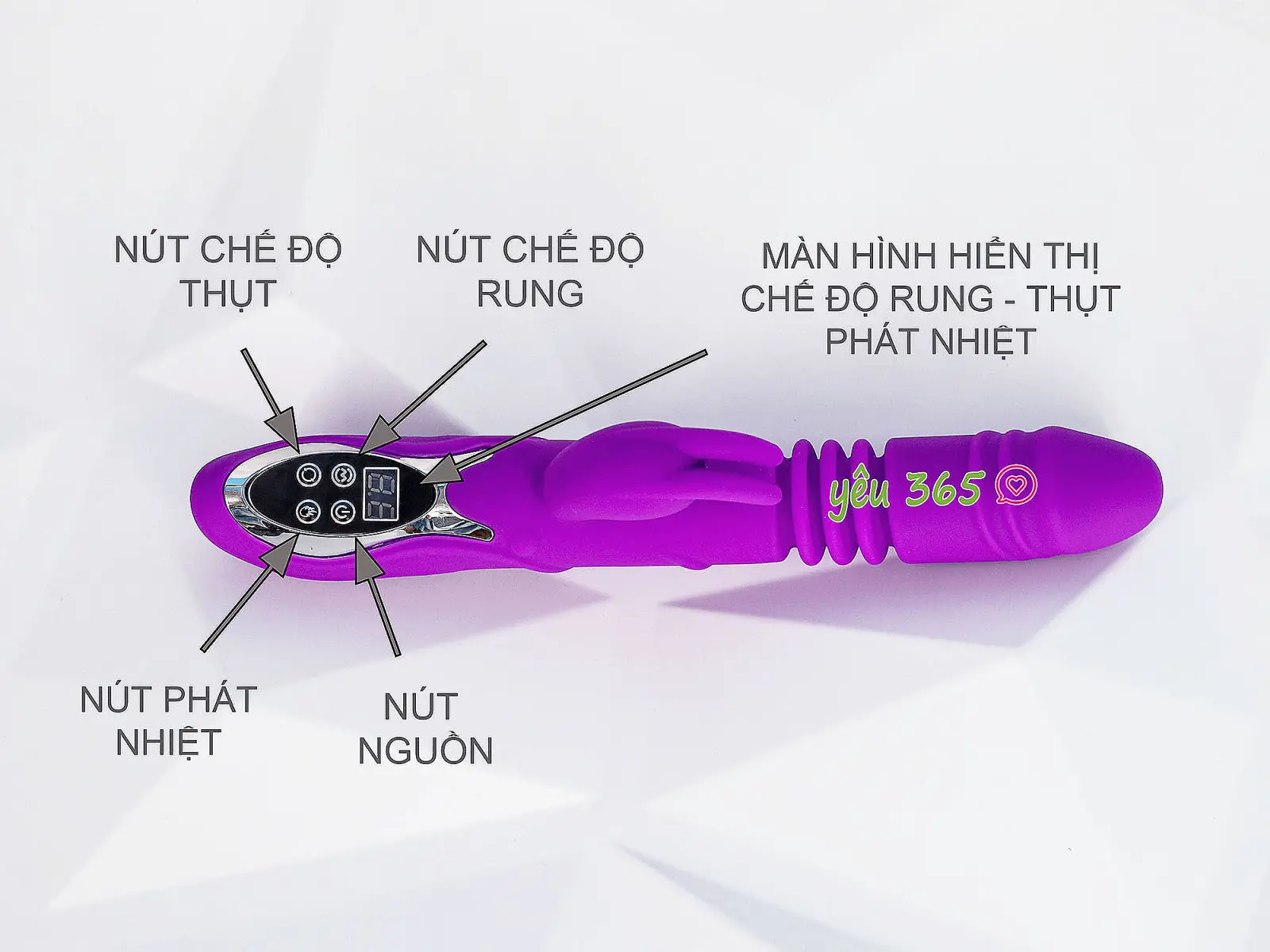 Dương vật giả rung thụt, phát nhiệt Rabbit Vibrator