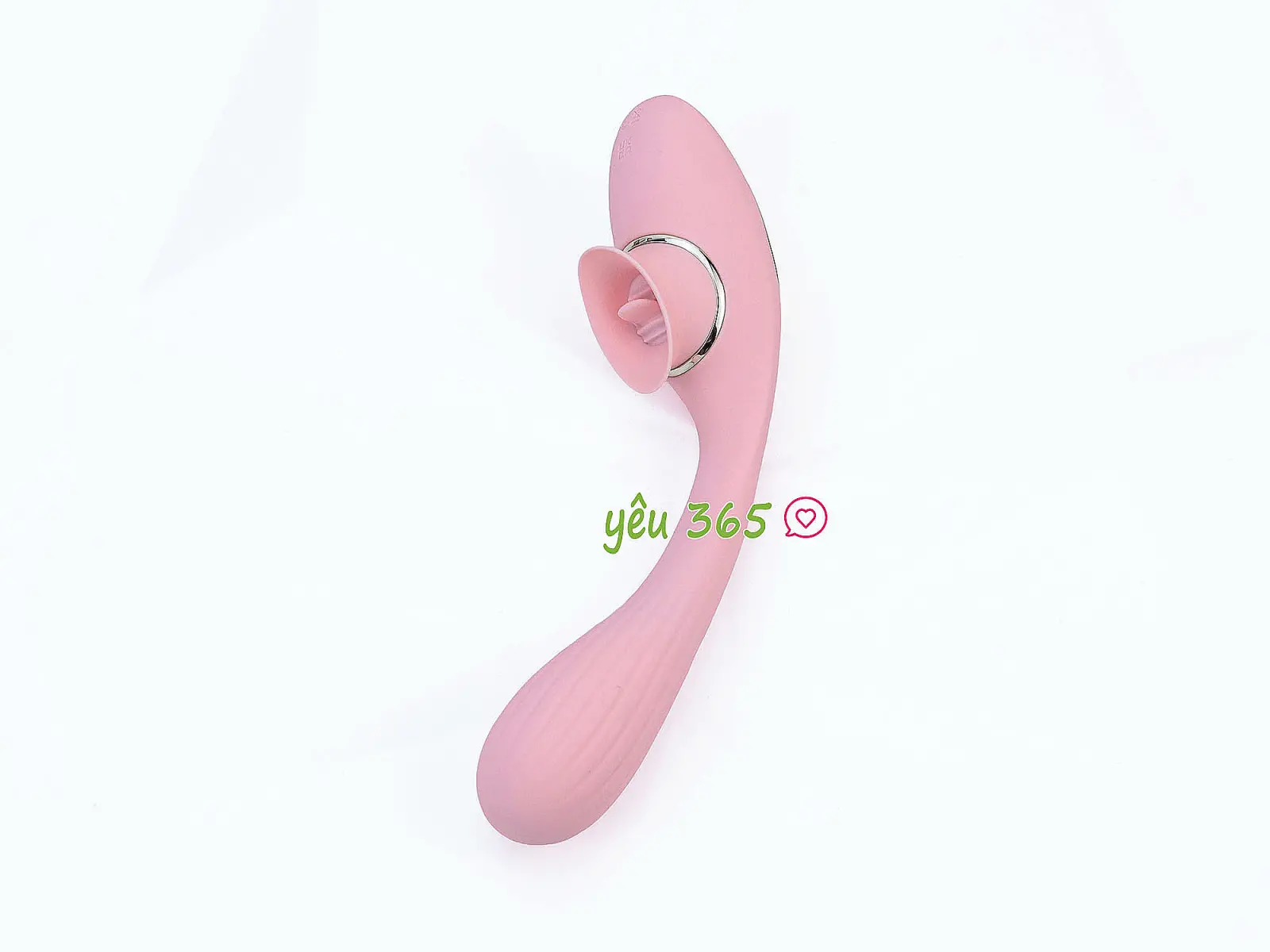 Máy mát xa DISA kết hợp lưỡi liếm rung 2 đầu pin sạc nhỏ gọn