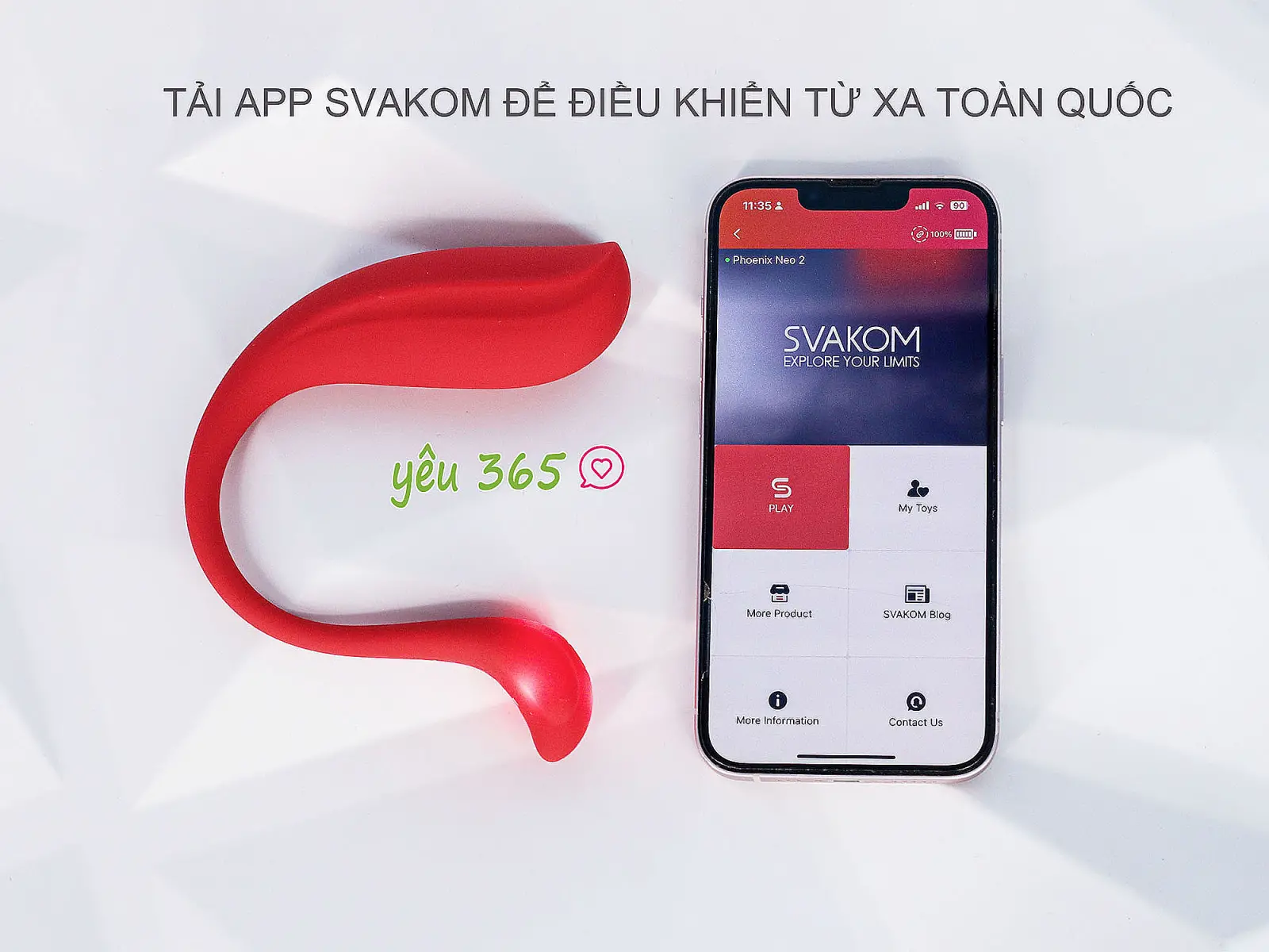 Trứng rung Svakom Phoenix Neo 2 - điều khiển không dây toàn cầu qua App