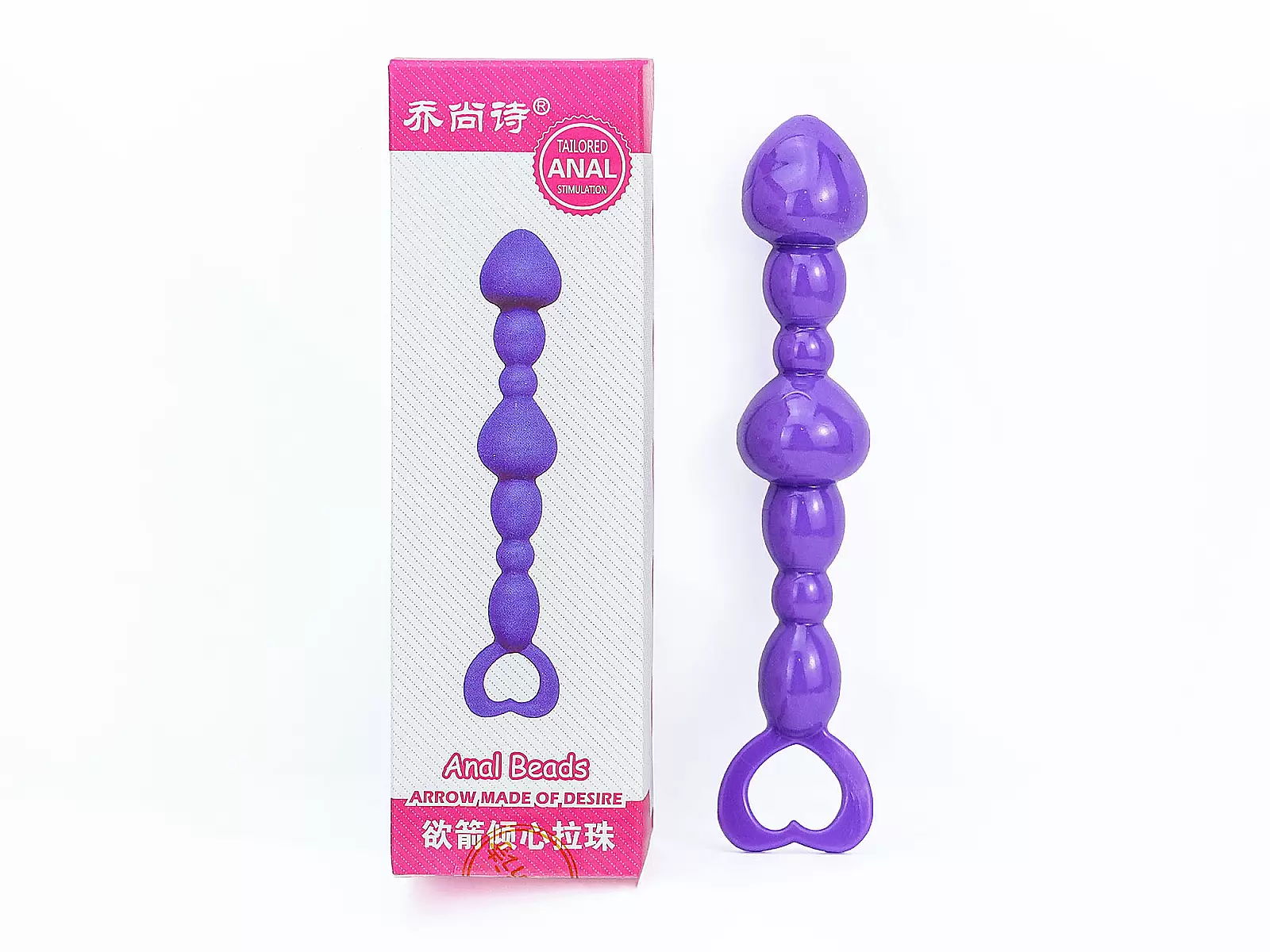 Đồ chơi kích hậu silicon trái tim Anal Beads