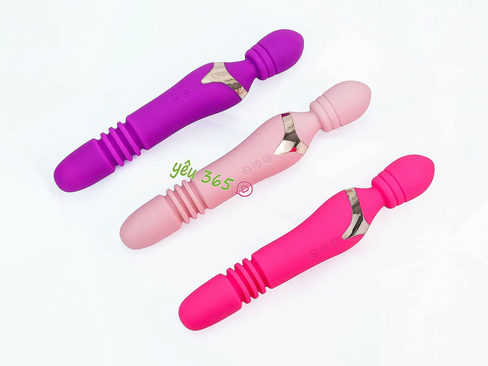 Máy massage điểm G Man Nuo phát nhiệt 2 đầu rung thụt, ngoáy pin sạc