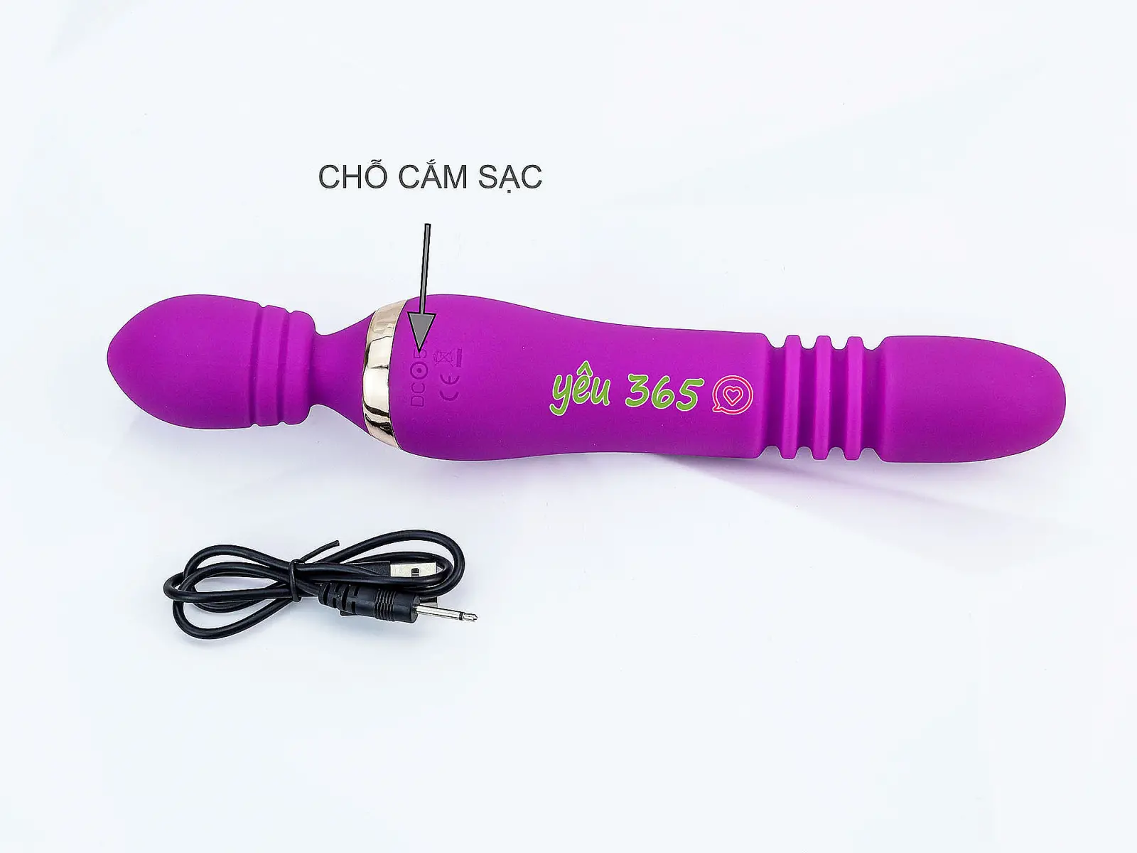 Máy massage điểm G Man Nuo phát nhiệt 2 đầu rung thụt, ngoáy pin sạc