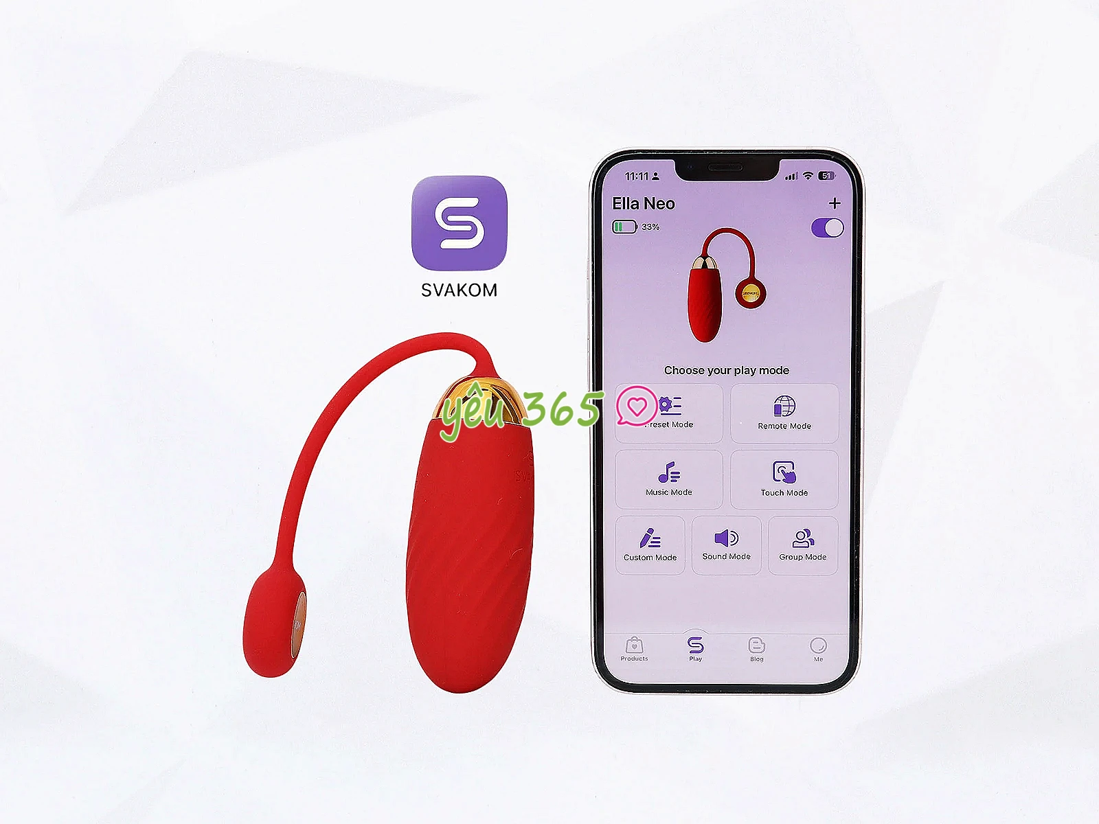 Trứng rung tình yêu Svakom Ella Neo điều khiển Smartphone
