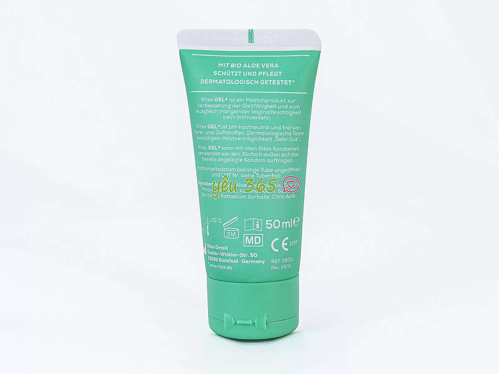 Gel bôi trơn dưỡng ẩm lô hội Ritex GEL+ nhẹ dịu và tự nhiên