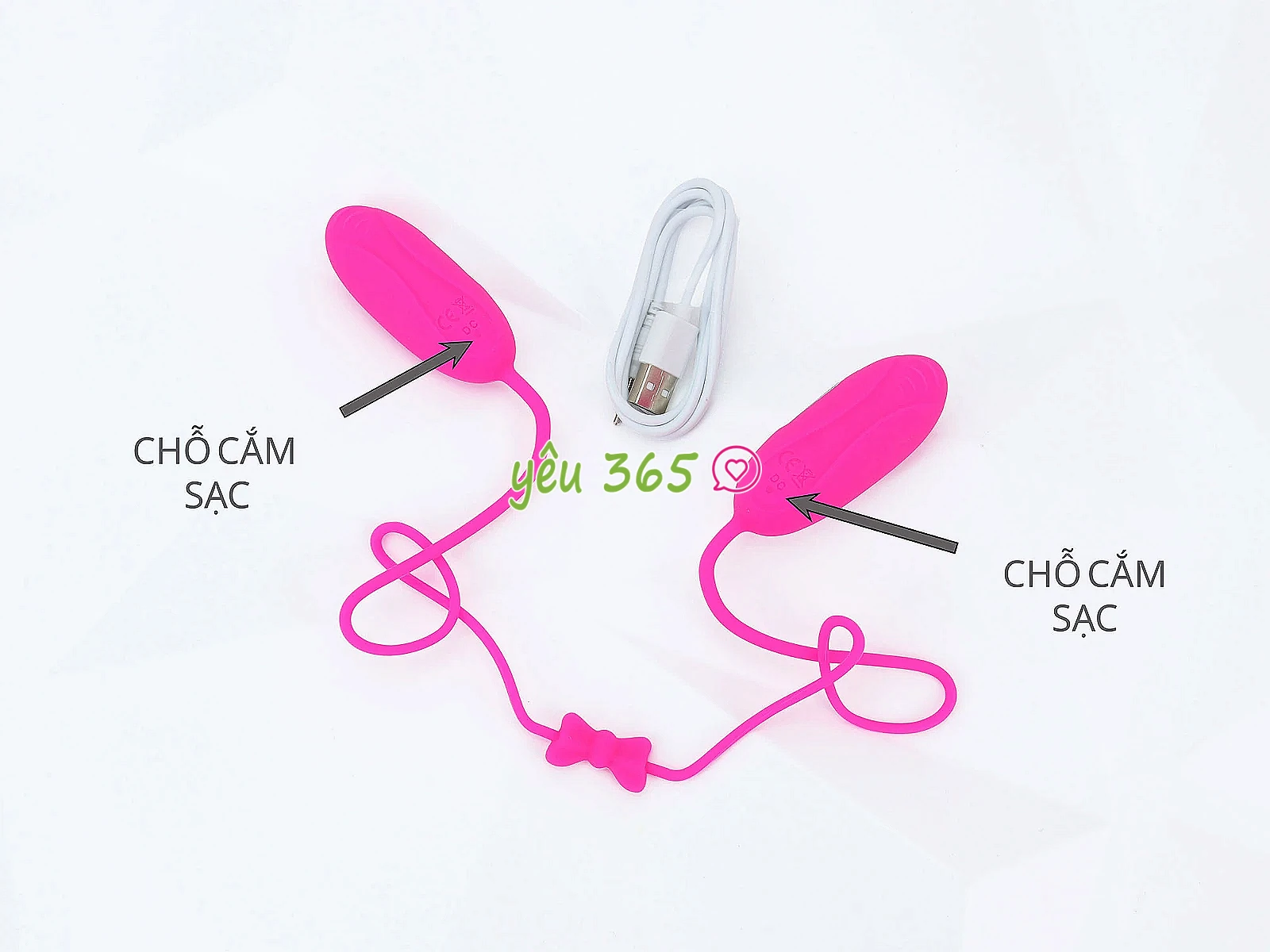 Trứng rung 2 đầu Aphojoy silicone pin sạc USB