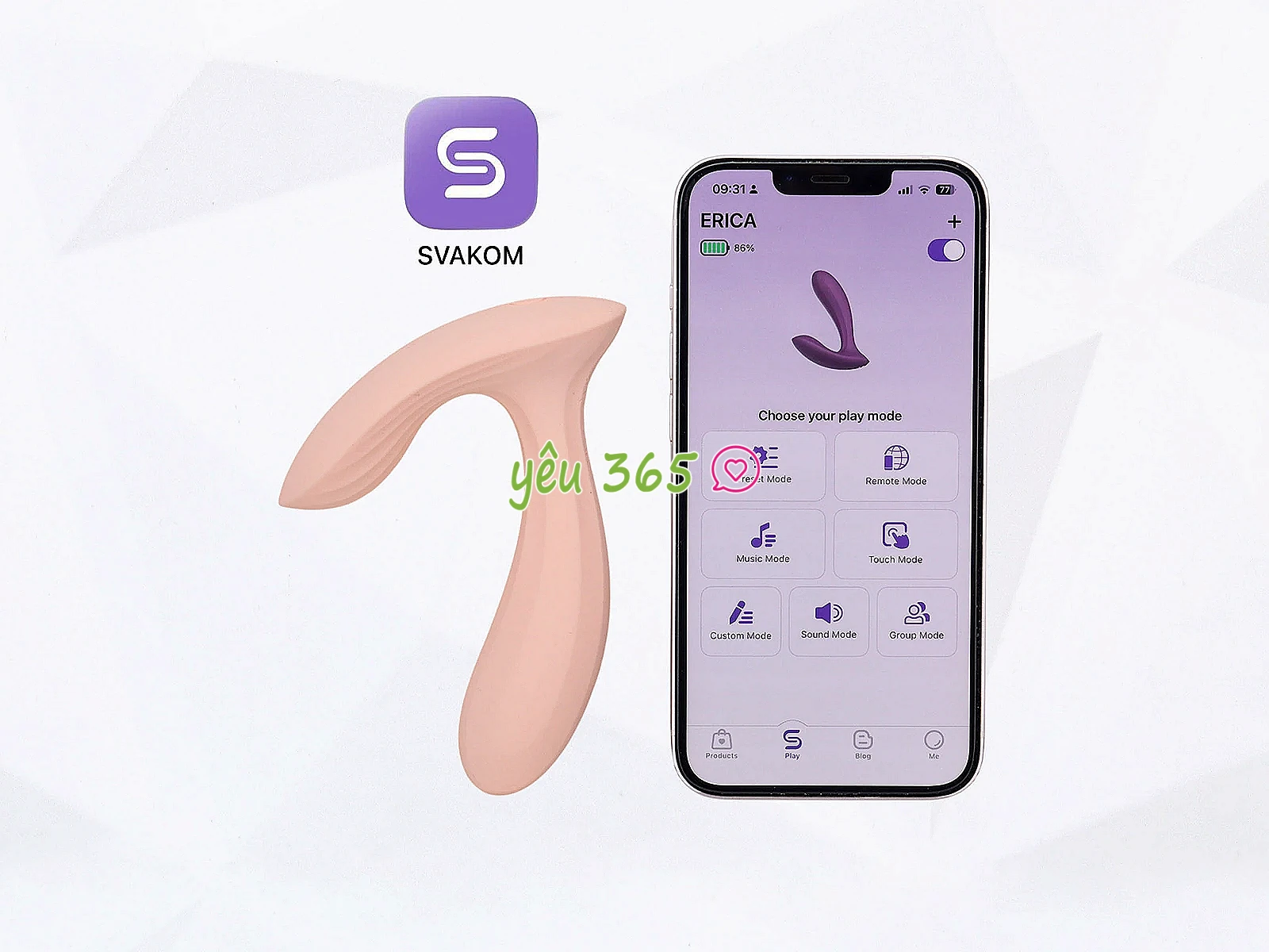 Máy massage Svakom Erica đeo trong quần lót, chỉnh qua App