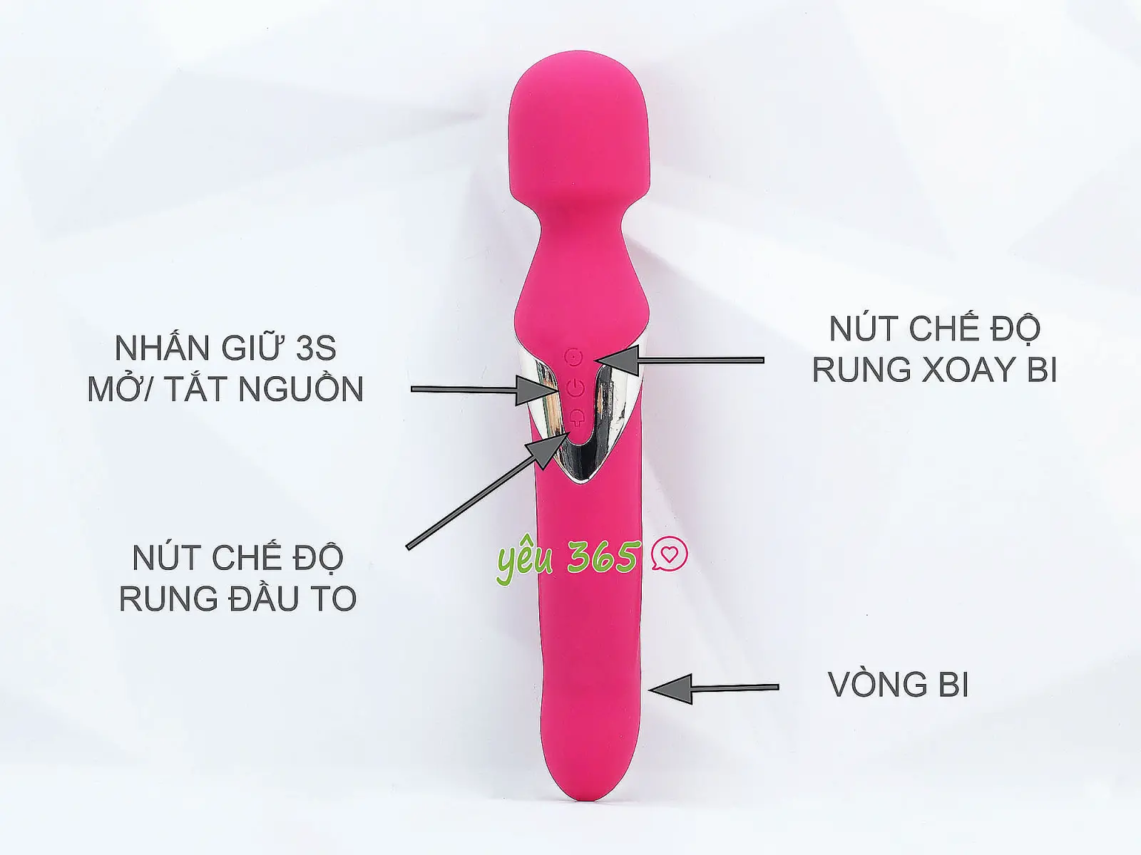 Máy massage điểm G 2 đầu xoay bi Mose pin sạc