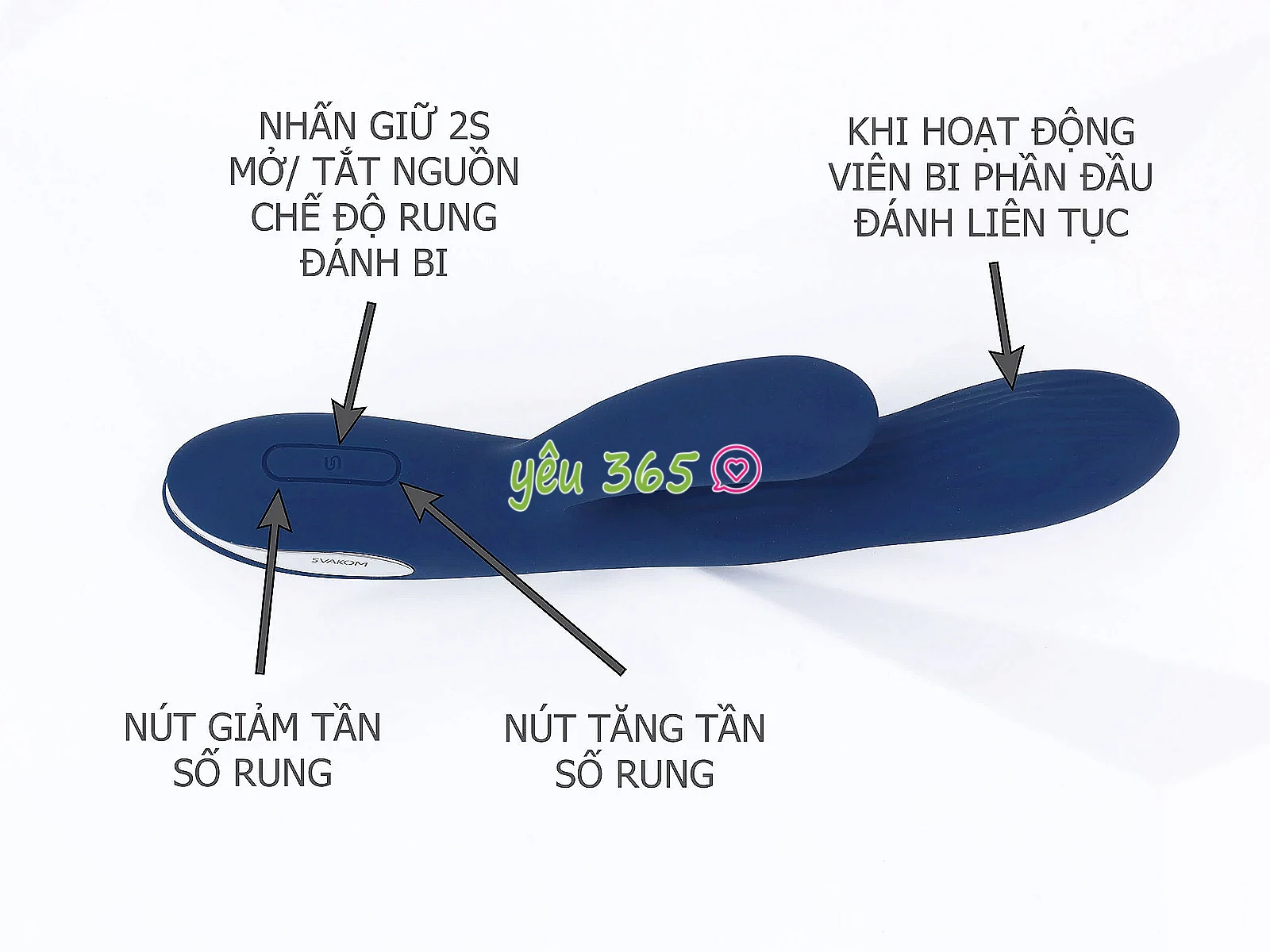 Máy massage điểm G Svakom Aylin, đầu rung đánh bi