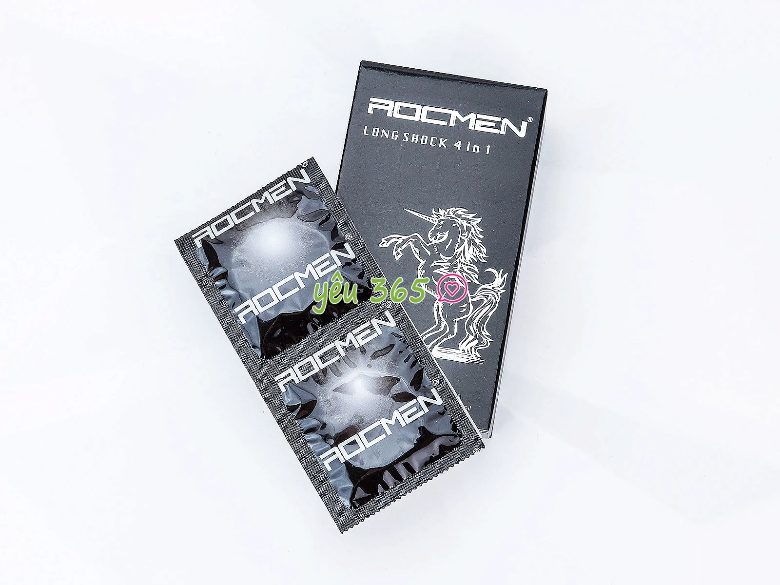 Bao cao su ROCMEN Long Shock 4 trong 1, hộp 12 chiếc