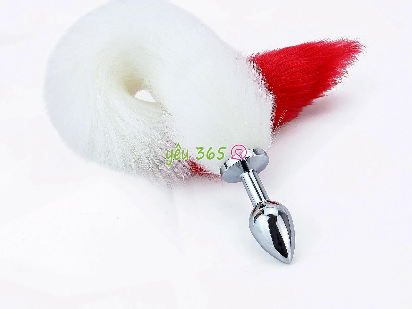 Plug hậu môn inox 304 đuôi chồn, 3 màu lông