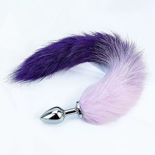 Đồ chơi kích hậu đuôi chồn tím inox