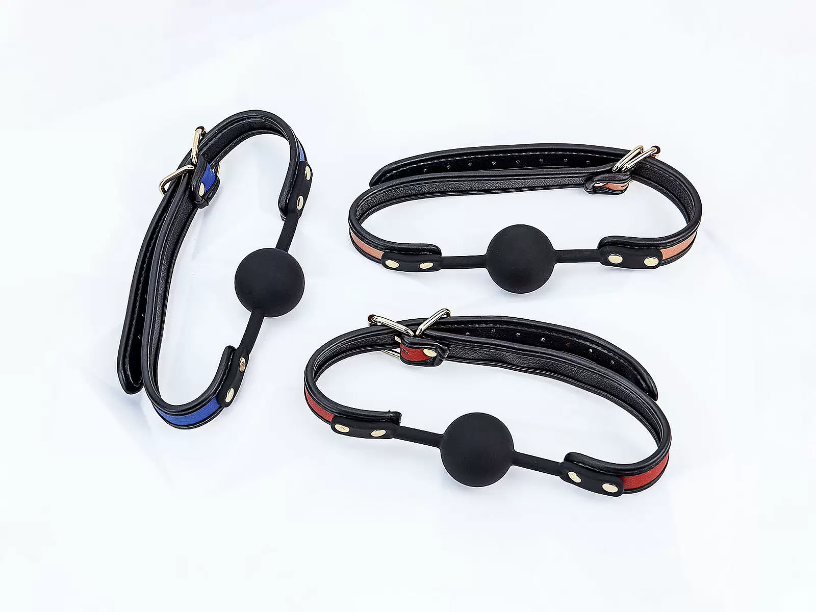 Đồ chơi bạo dâm khoá miệng silicon da 3 màu Luxury Fetish