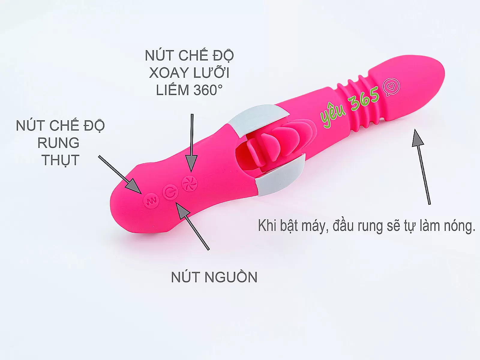 Lưỡi liếm điểm G Mannuo rung ngoáy 15 chế độ