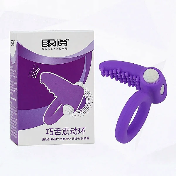 Vòng đeo dương vật rung lưỡi liếm kích thích âm vật