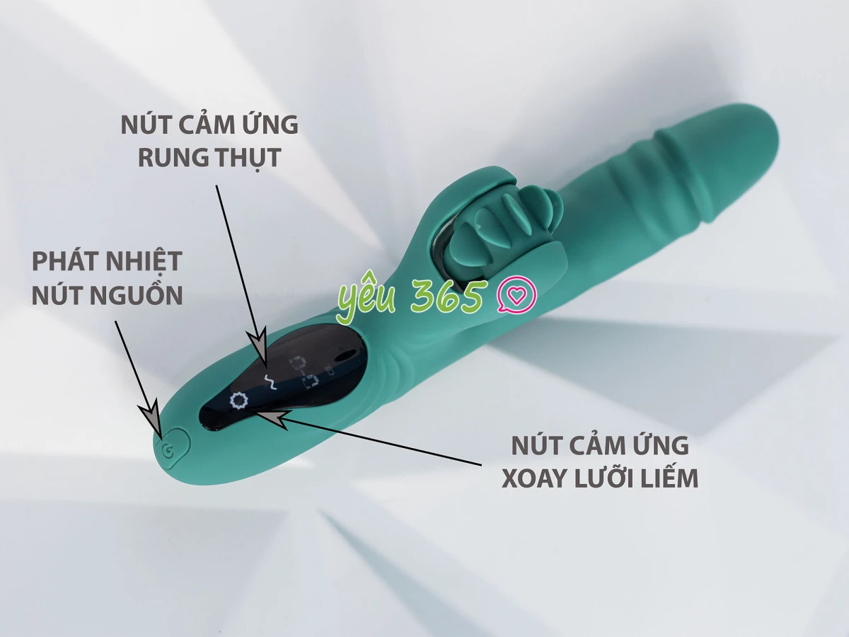 Máy massage Yeain Vibrators rung thụt có lưỡi liếm cảm ứng