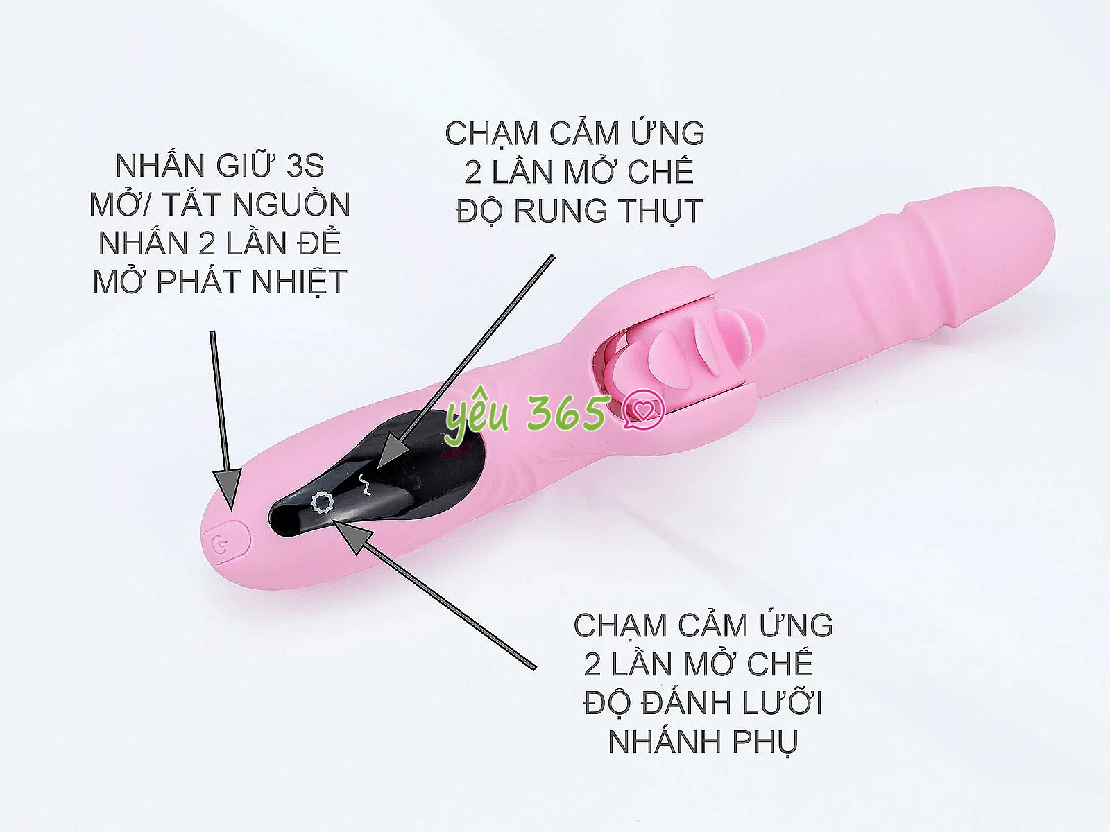 Máy massage Yeain Vibrators thụt xoay, lưỡi liếm cảm ứng, có sưởi ấm