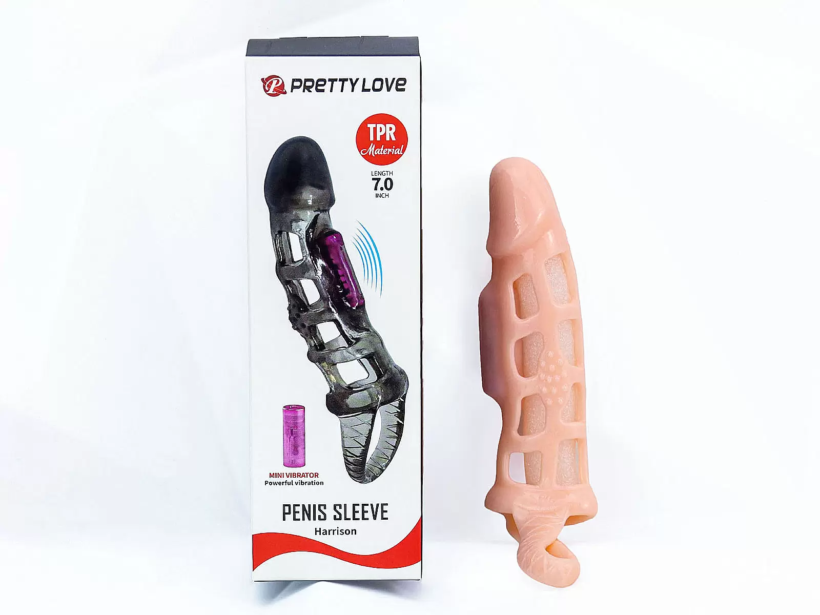 Bao cao su donzen lưới MEN Extension có quai đeo thân rung