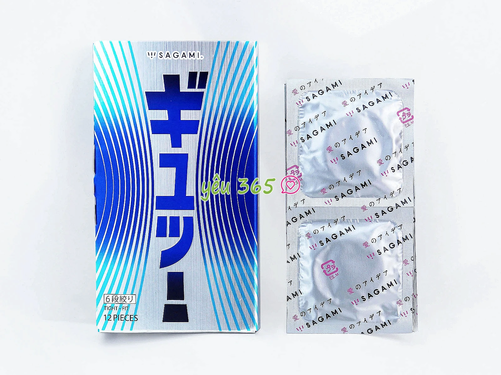 Bao cao su Sagami Tight-Fit ôm khít hộp 12 chiếc
