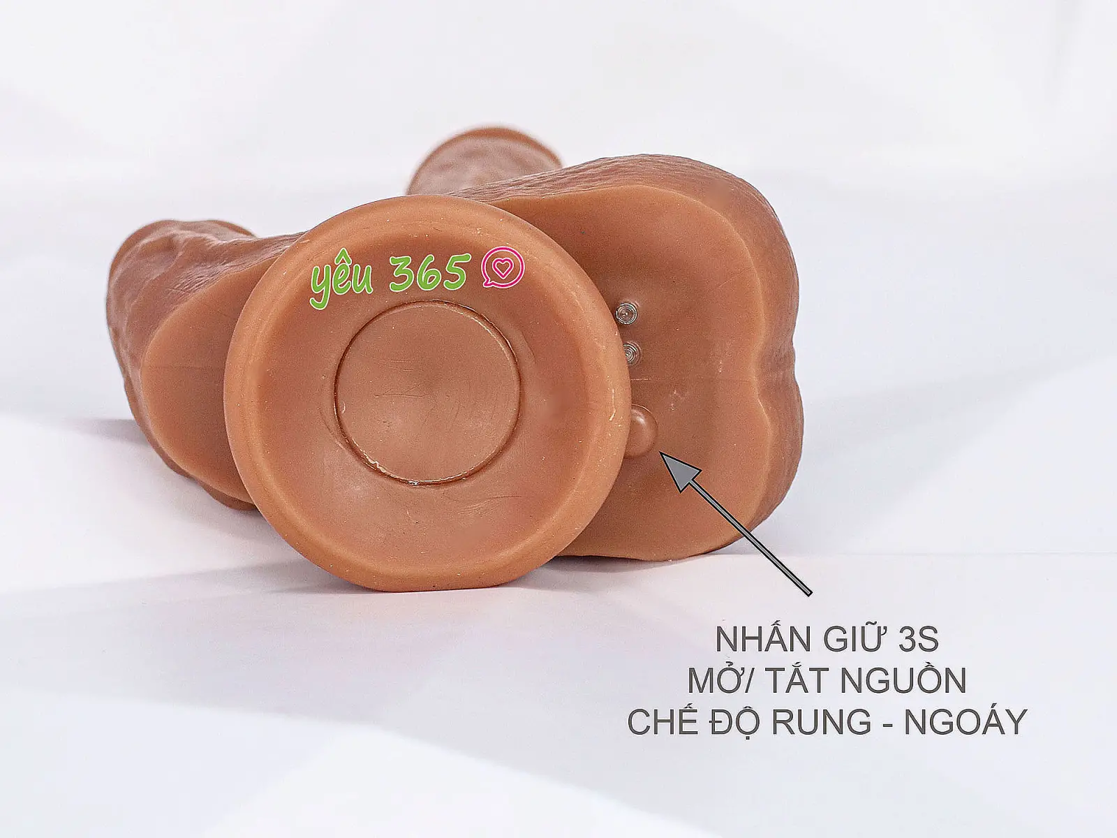 Dương vật giả có đế Dildo đầu và nhánh lưỡi liếm kèm điều khiển từ xa