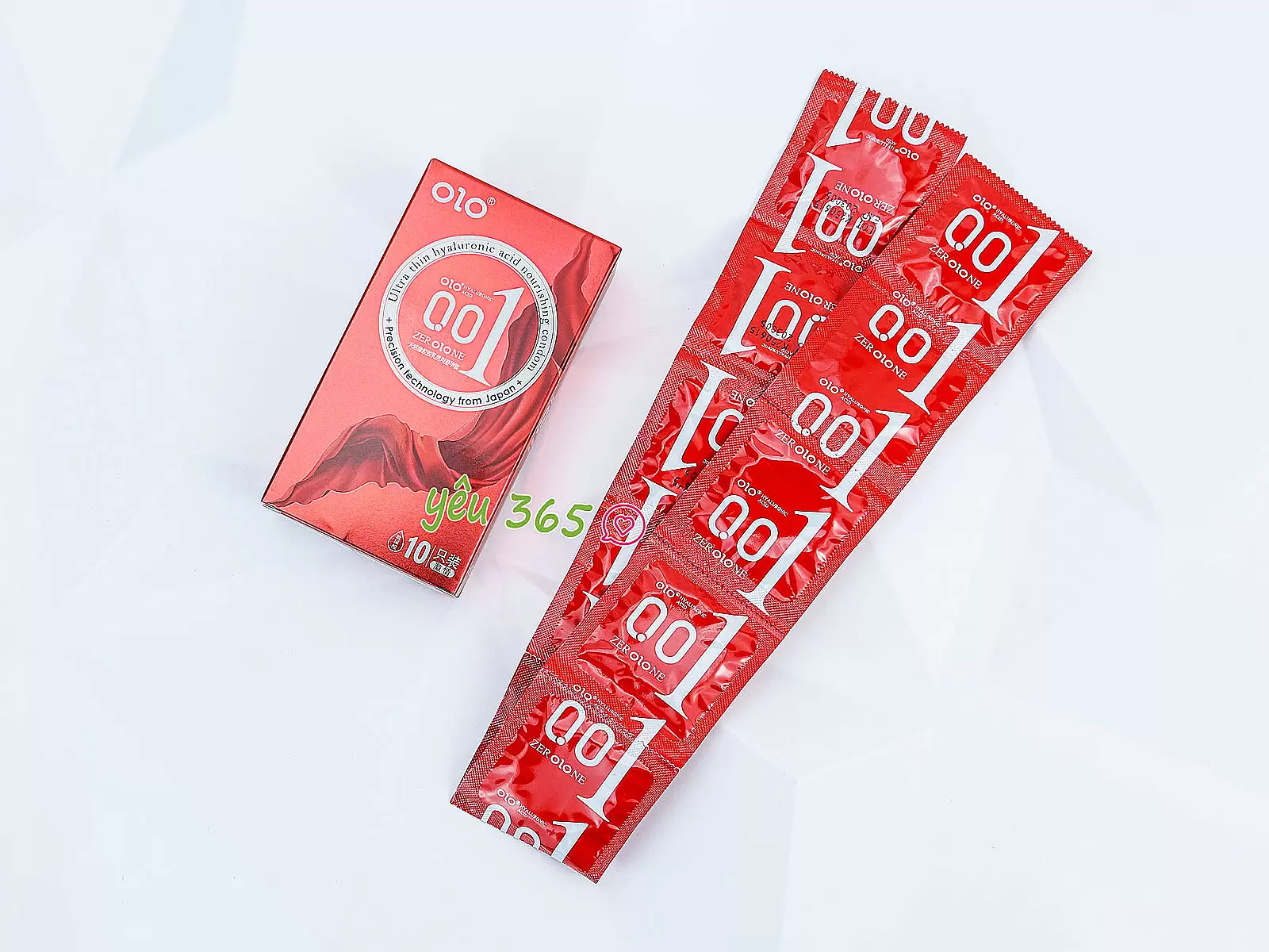 Bao cao su OLO Thin 001 Square Red gai nổi đặc biệt, siêu mỏng