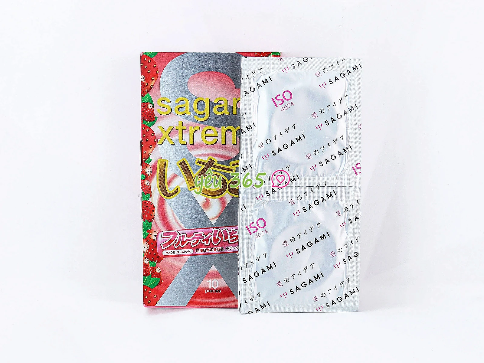 Bao cao su Sagami Xtreme Strawberry hương dâu tây thiết kế siêu mỏng, mang đến cảm giác chân thật