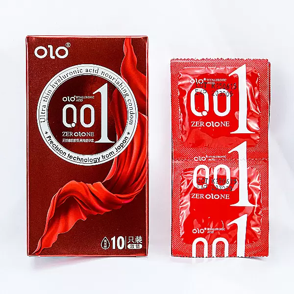 Bao cao su OLO Thin 001 Square Red gai nổi đặc biệt, siêu mỏng