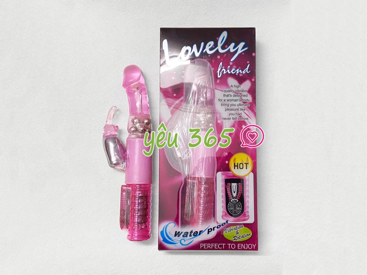 Dương vật giả có nhánh đa năng Lovely 16 chế độ pin sạc