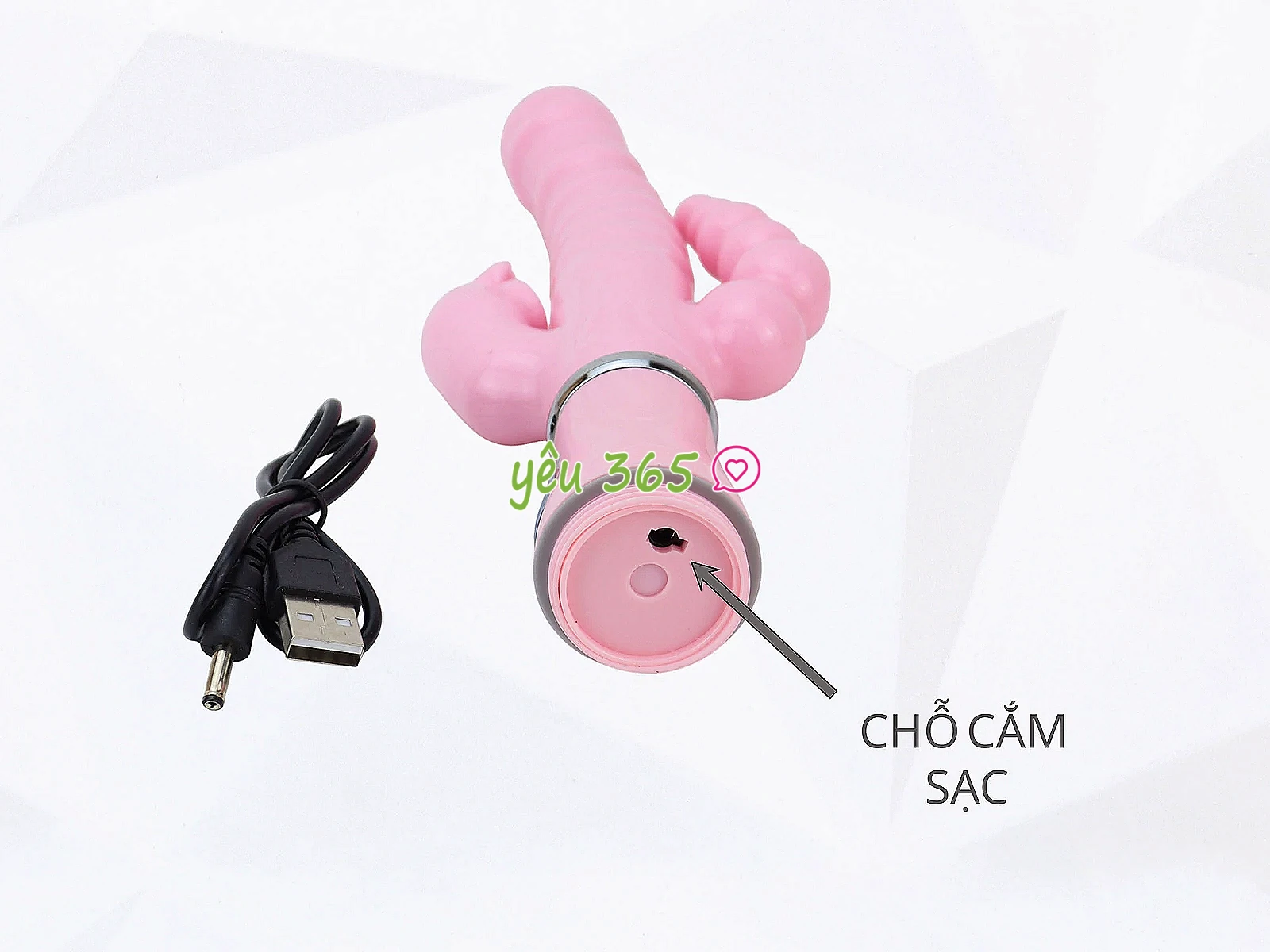 Dương vật giả 3 đầu rung đa năng, chạm 3 điểm cùng lúc