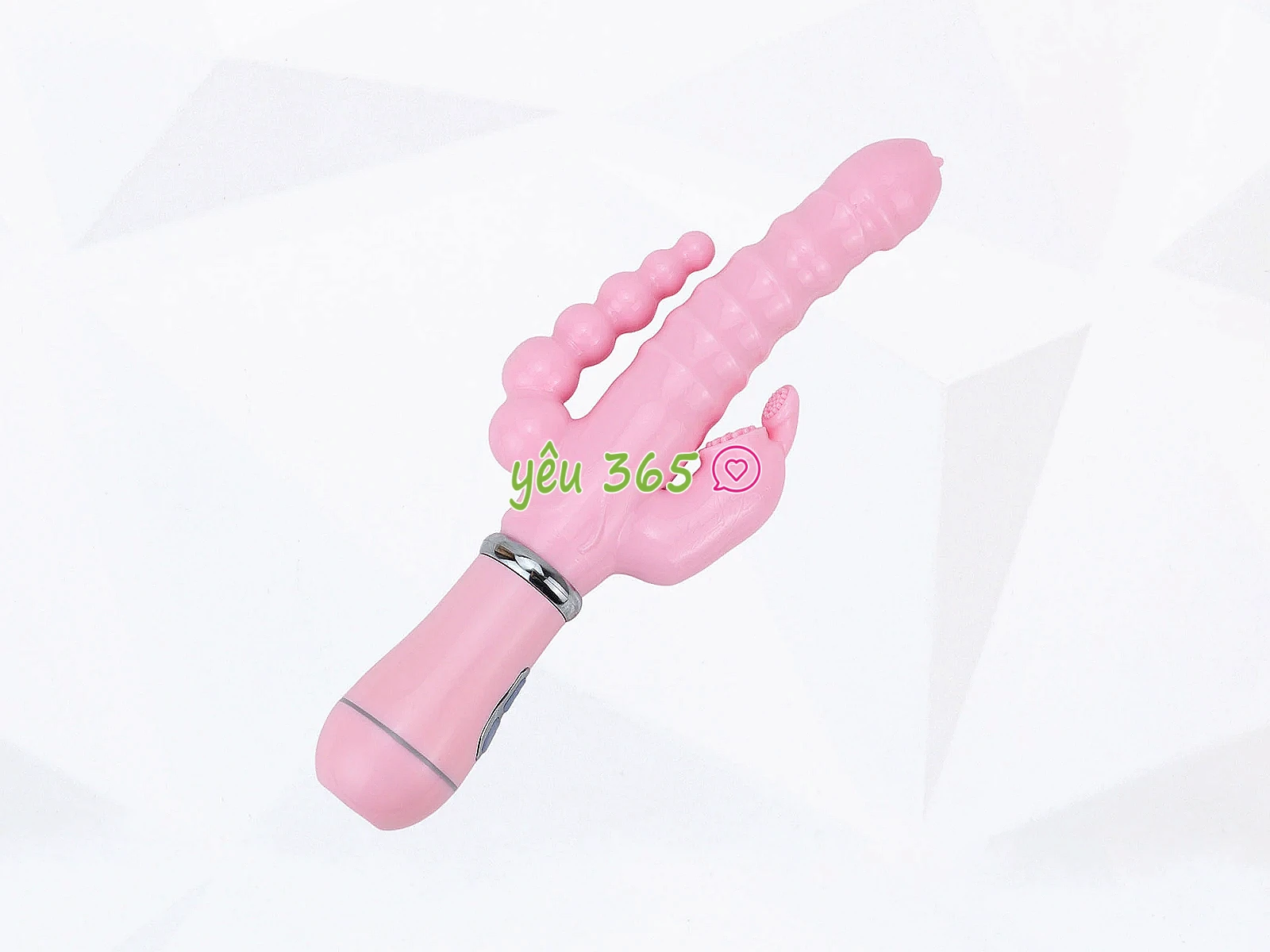 Dương vật giả 3 đầu rung đa năng, chạm 3 điểm cùng lúc
