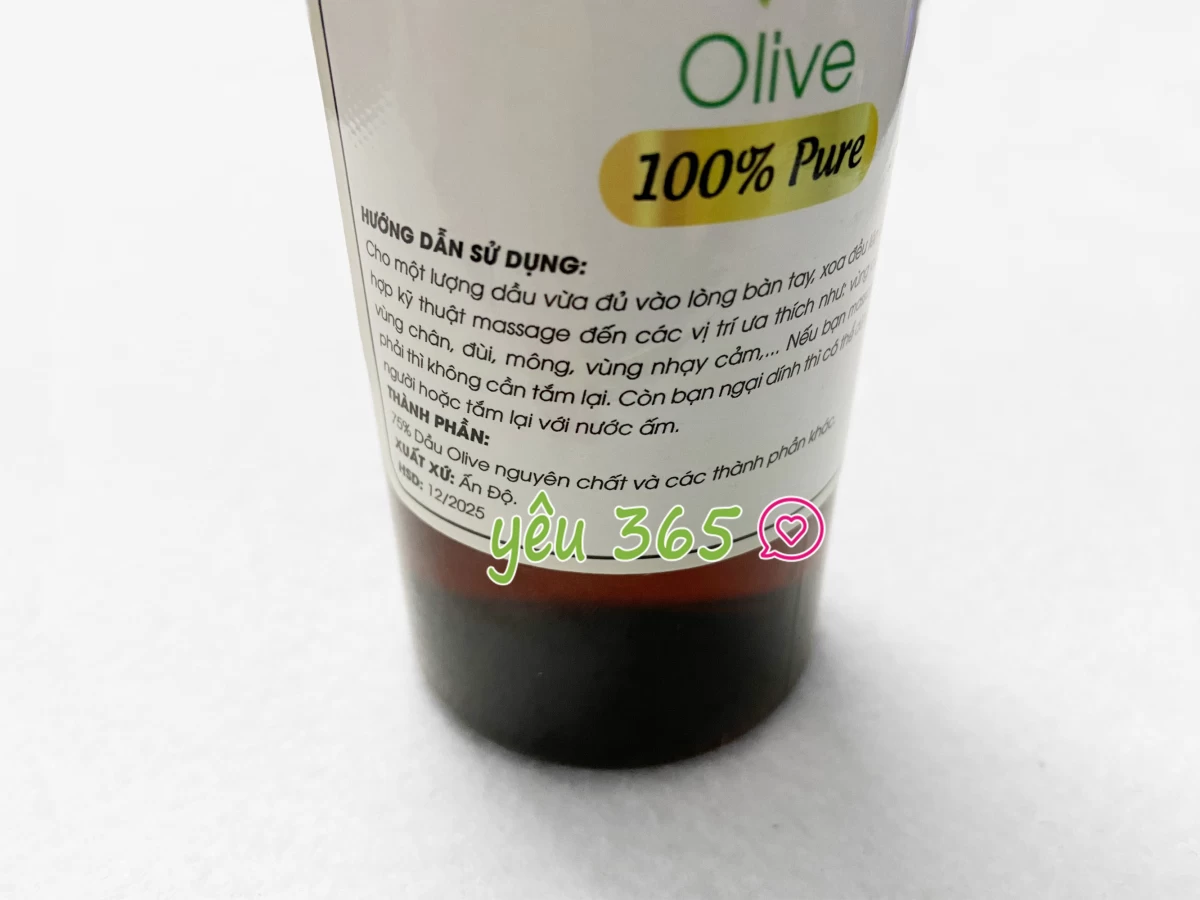 Dầu Massage Yoni-Body Olive không mùi 250ml