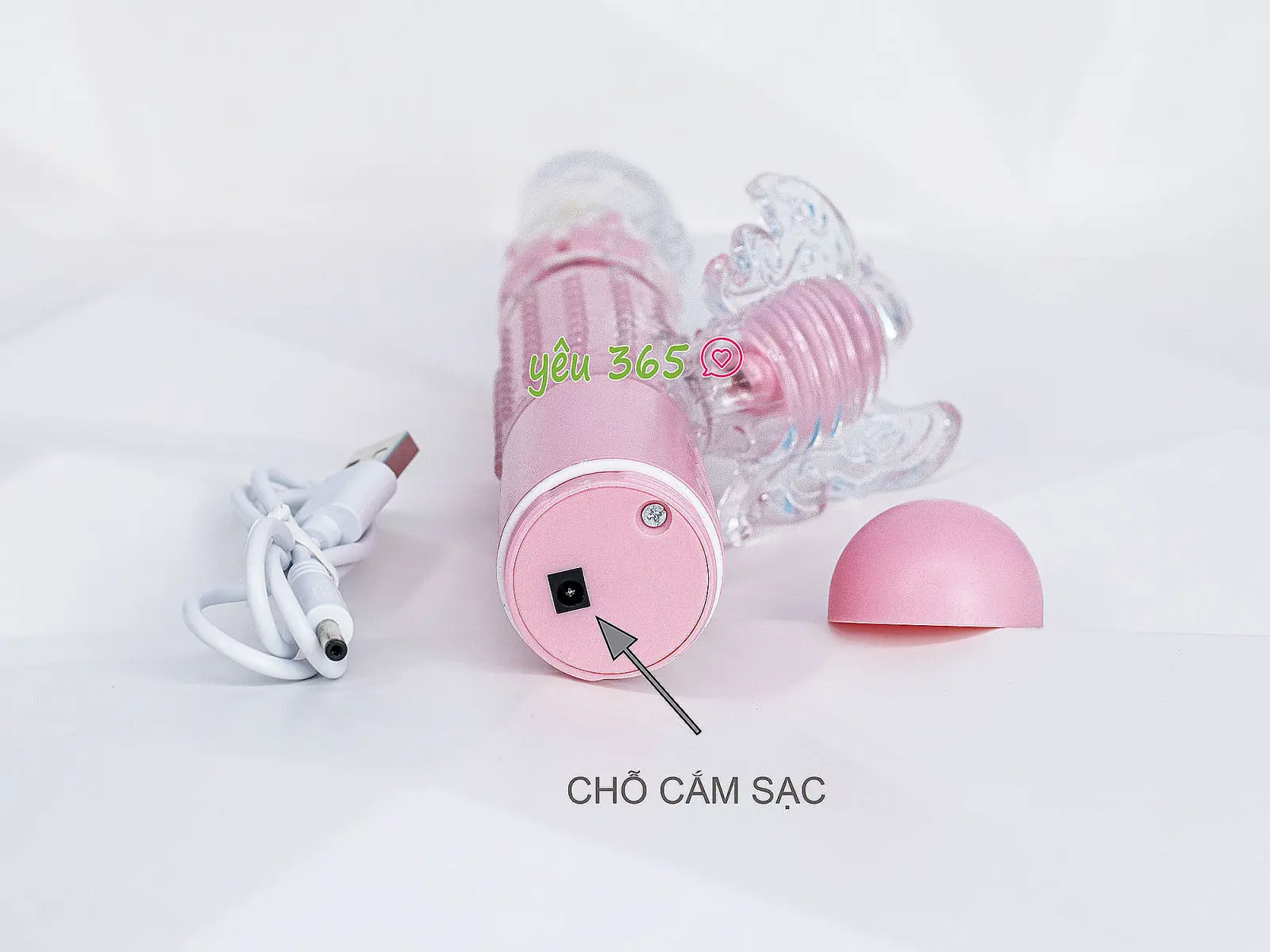 Dương vật giả rung thụt LOTUS pin sạc