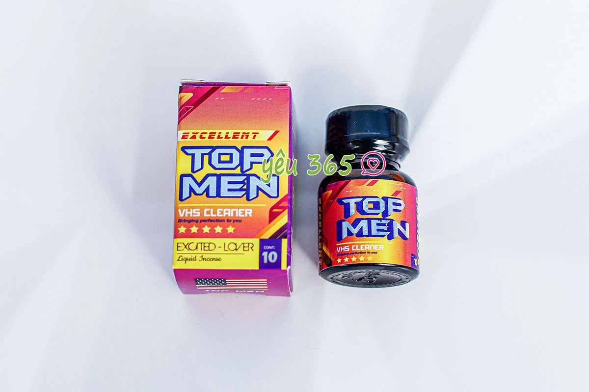 Chai hít Popper Top Men 10ml tăng cảm giác phấn khích