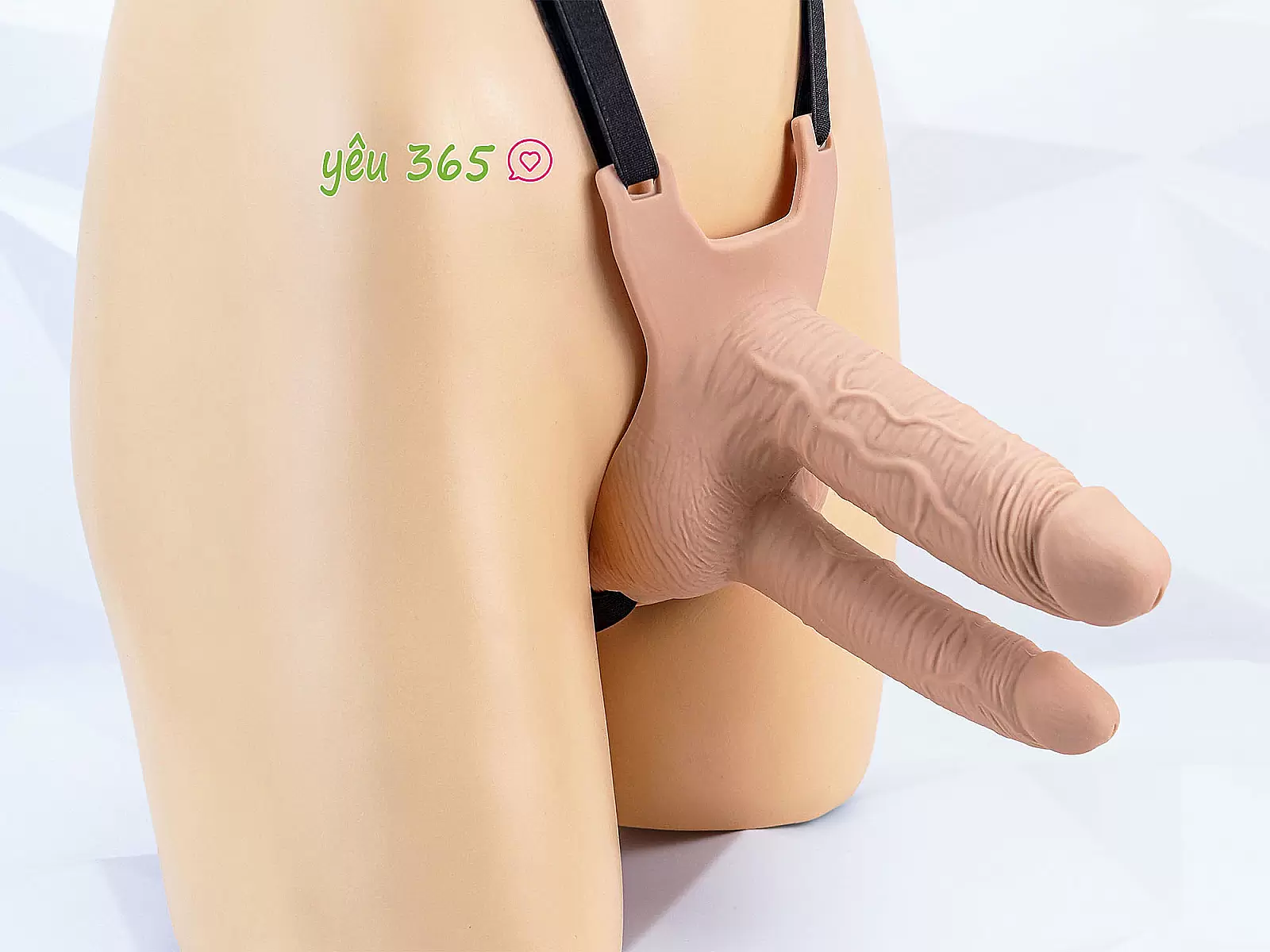Dương vật giả 2 đầu có dây đeo Long Love