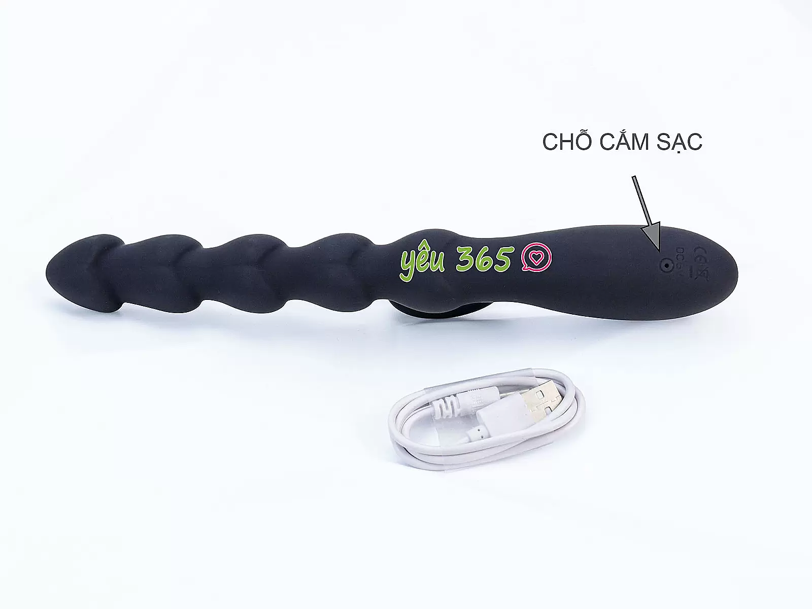 Máy rung massage Threaded hậu môn 2 nhánh pin sạc