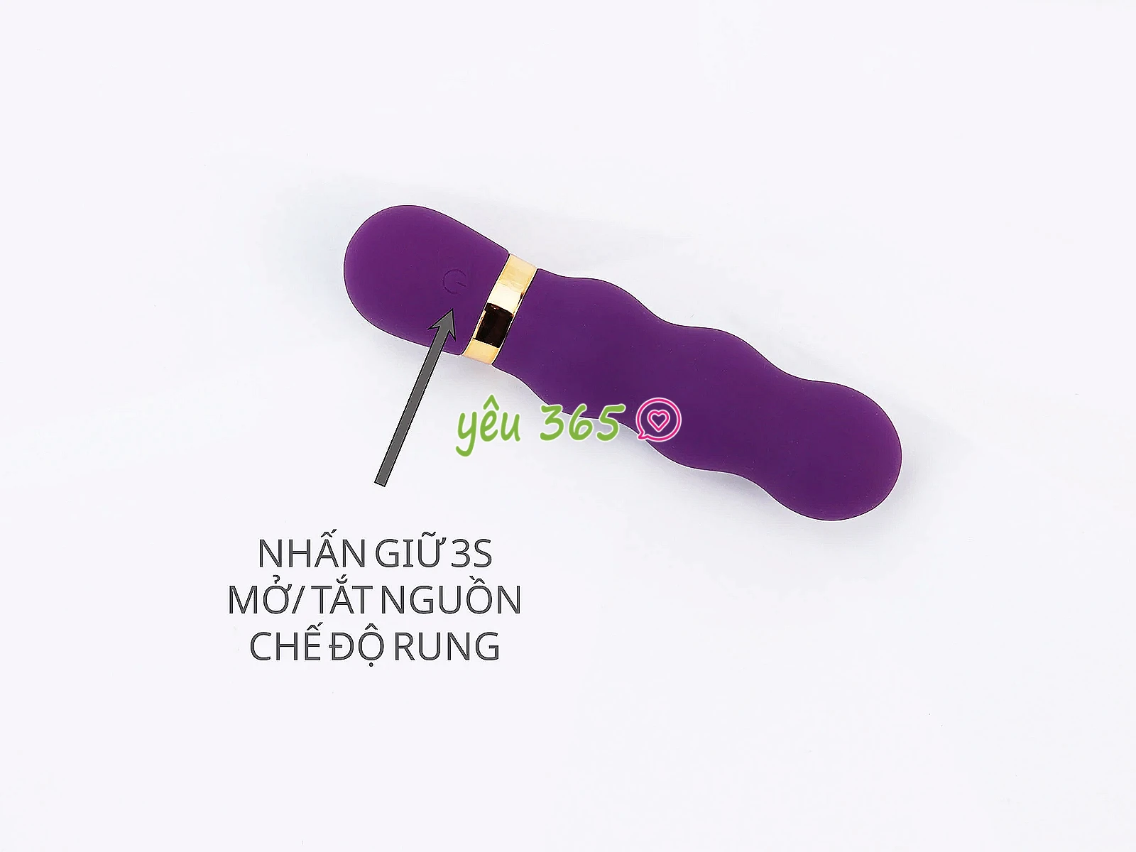 Máy mát xa hậu môn 3 khấc kích thích pin sạc