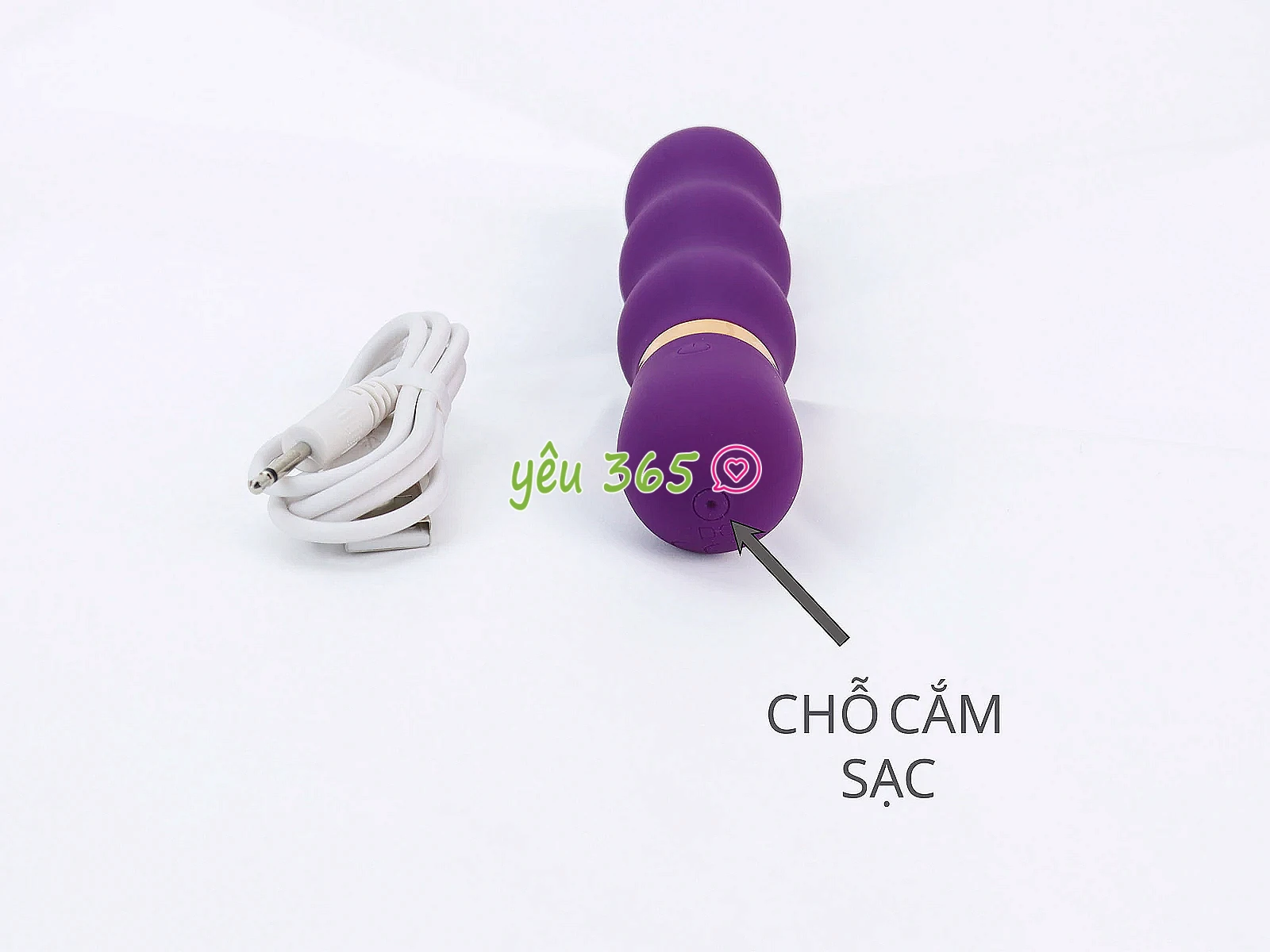 Máy mát xa hậu môn 3 khấc kích thích pin sạc