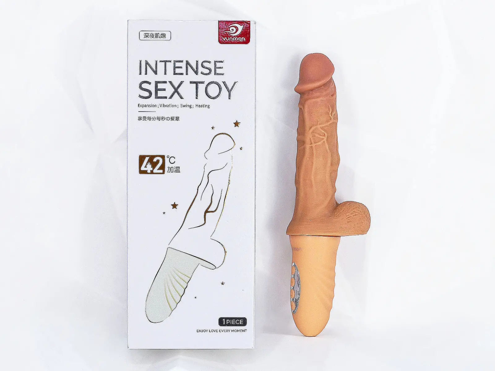 Dương vật giả Intense rung thụt, ph&aacute;t nhiệt 42 độ