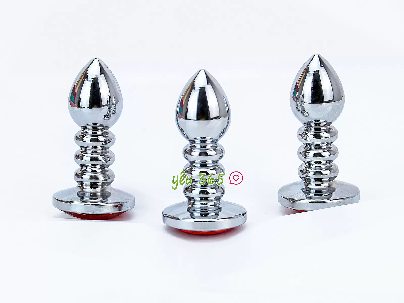 Đồ chơi kích hậu Inox xoắn ốc đuôi pha lê màu cam