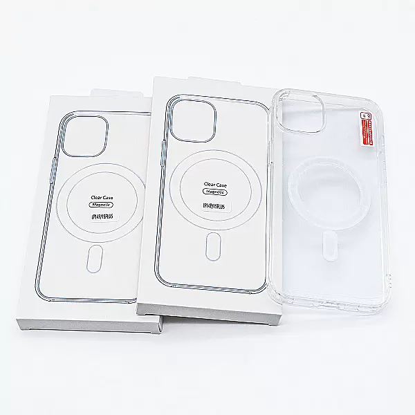 Ốp lưng iPhone 14/15 Plus Clear Case Magnetic trong suốt