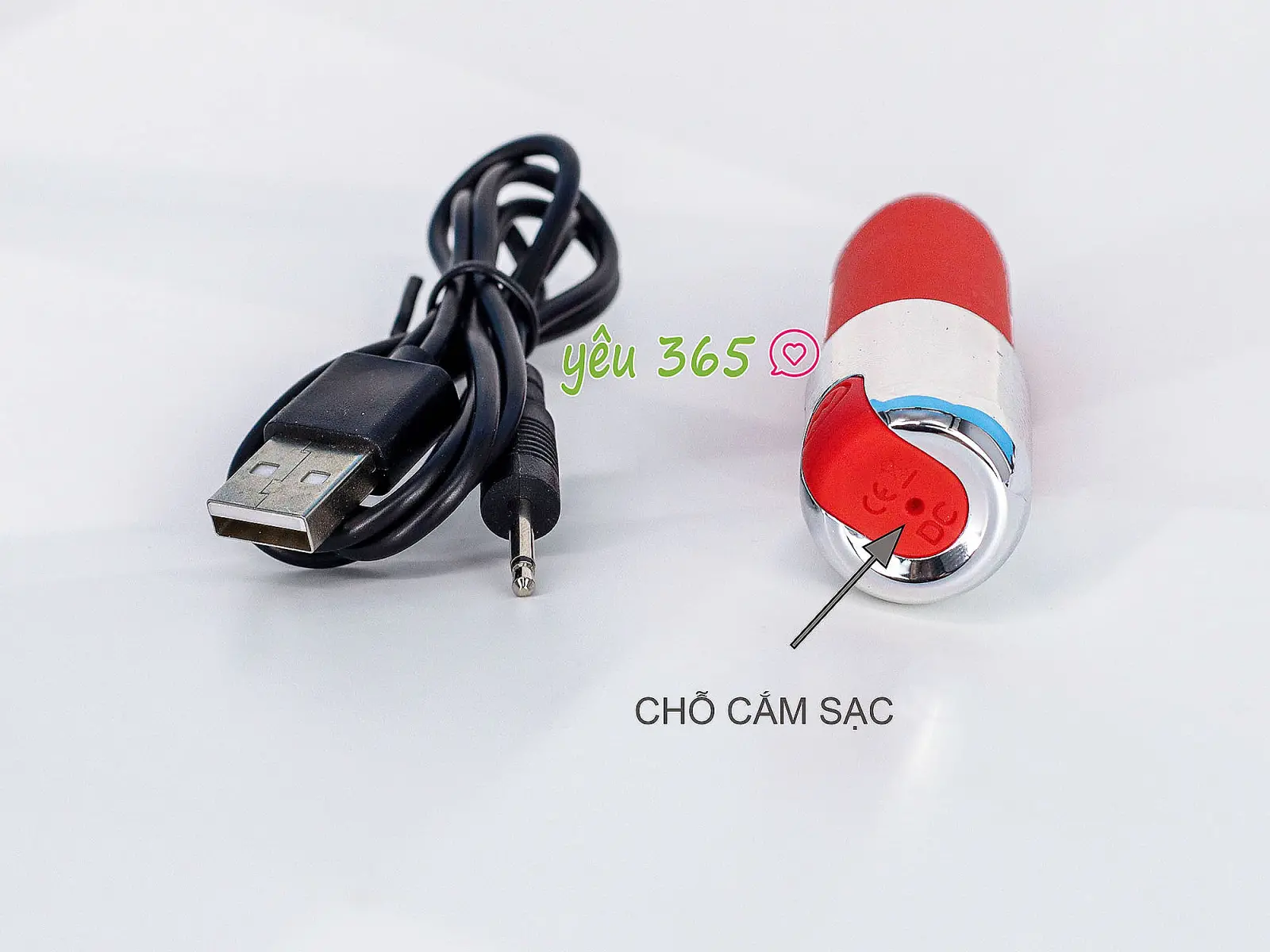 Trứng rung tình yêu hình thỏi son pin sạc
