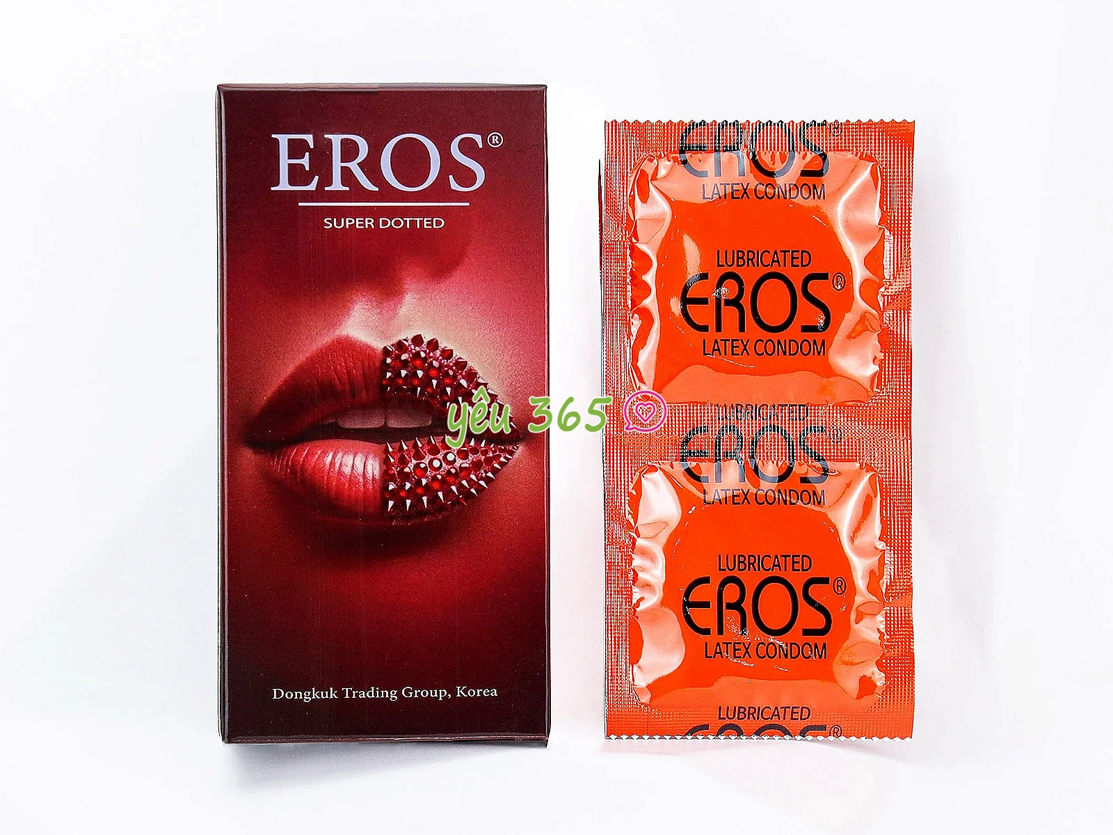 Bao cao su EROS Super Dotted tăng khoái cảm với thiết kế gai nổi độc đáo