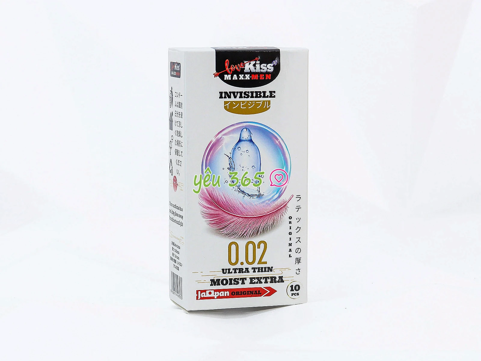 Bao cao su LOVE KISS Maxxmen Invisible độ mỏng 0.02mm giúp truyền nhiệt nhanh, tăng sự nhạy cảm
