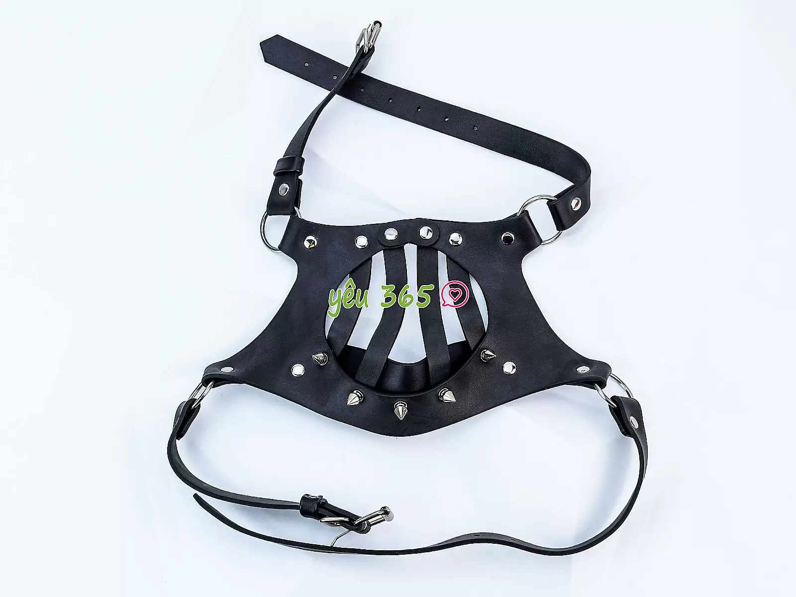 Đồ chơi tình yêu mặt nạ khóa miệng da