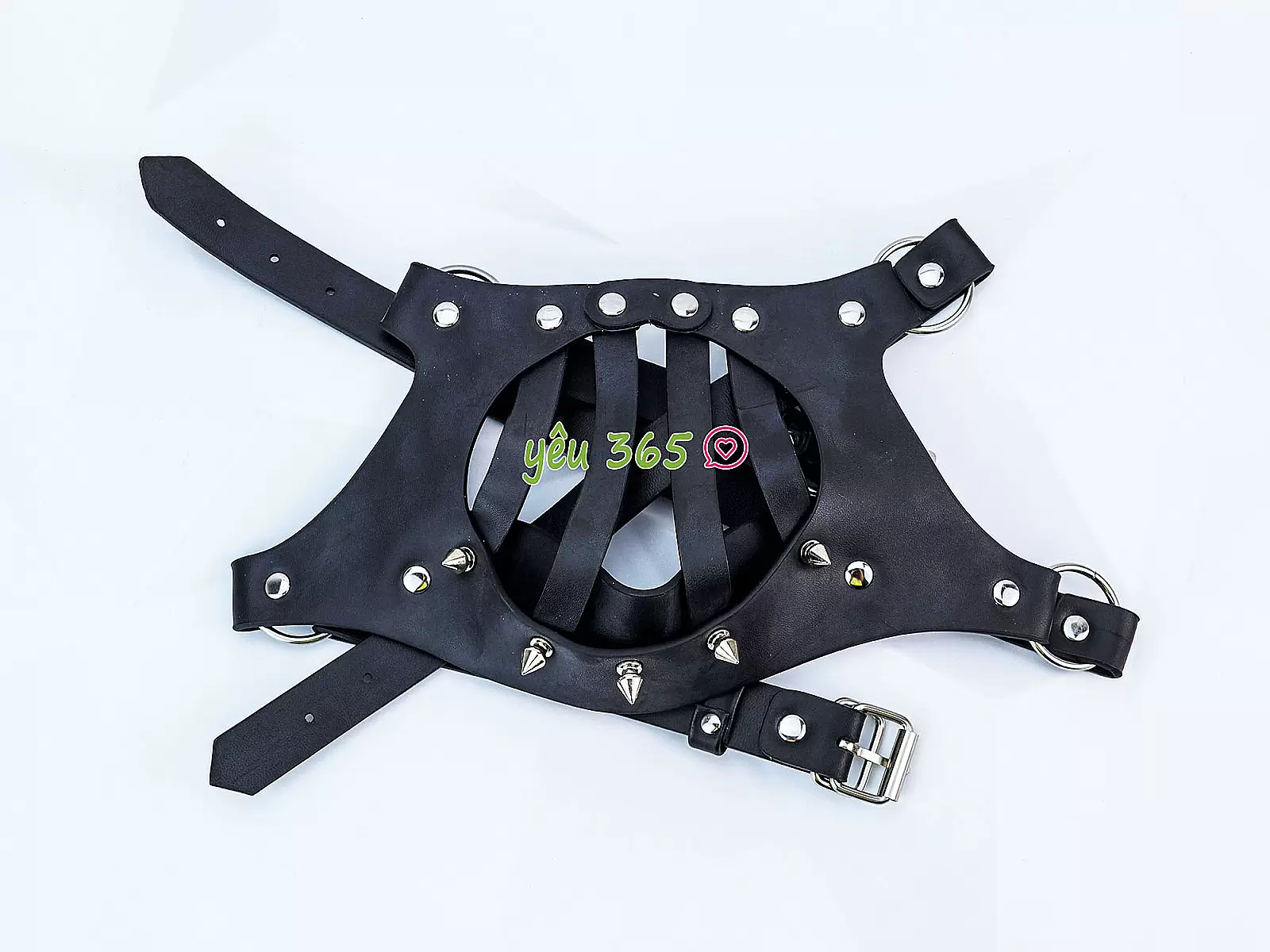 Đồ chơi tình yêu mặt nạ khóa miệng da