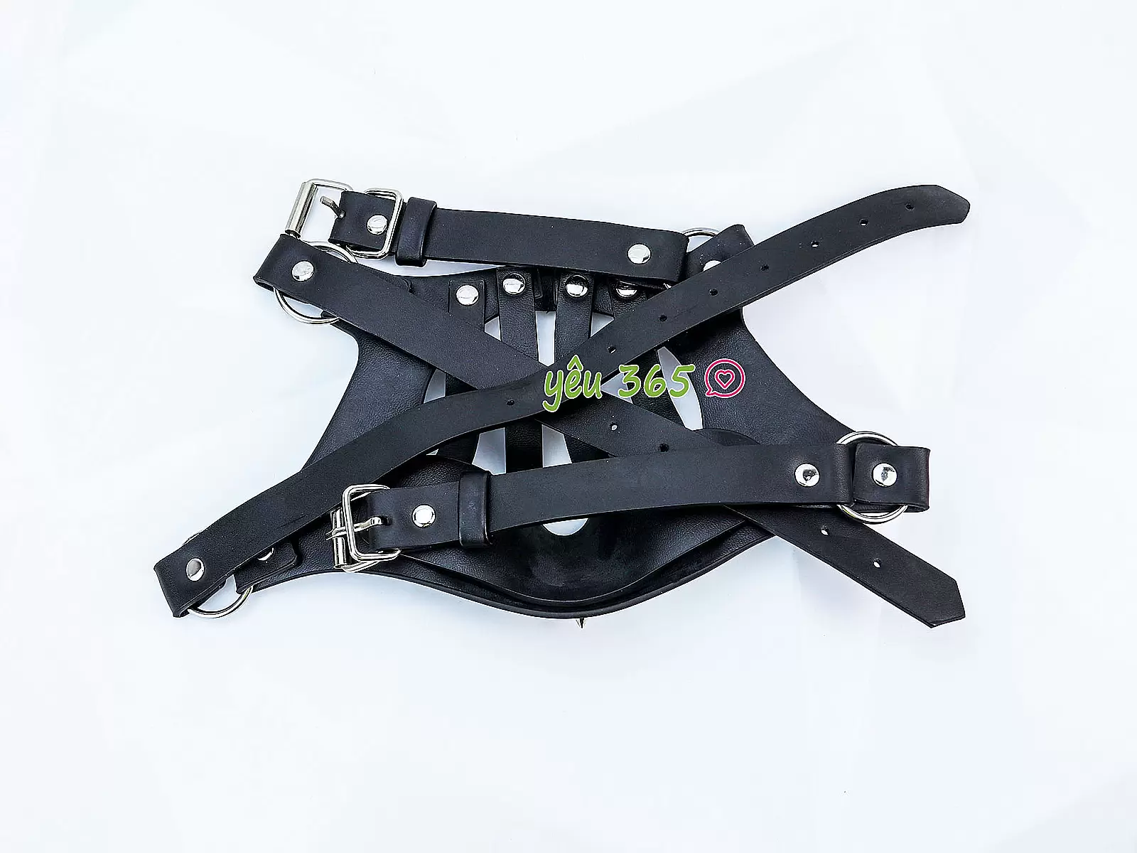 Đồ chơi tình yêu mặt nạ khóa miệng da