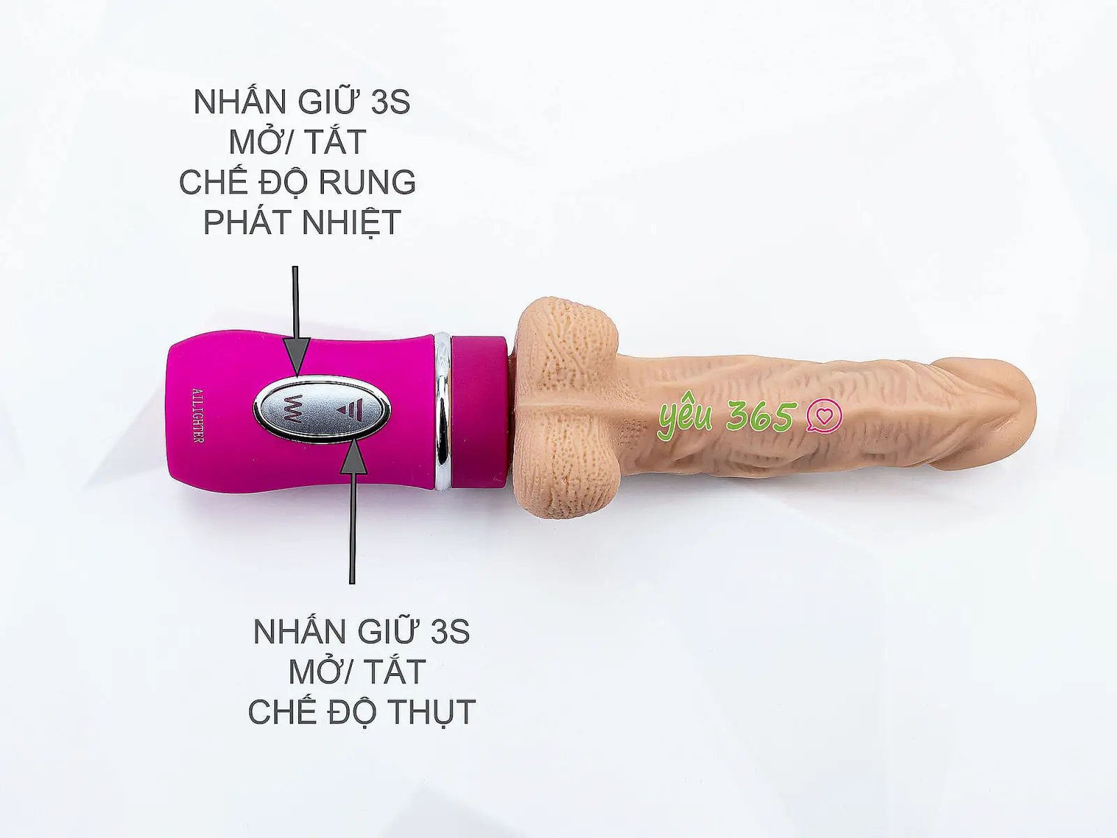 Dương vật giả rung thụt, phát nhiệt Ailighter