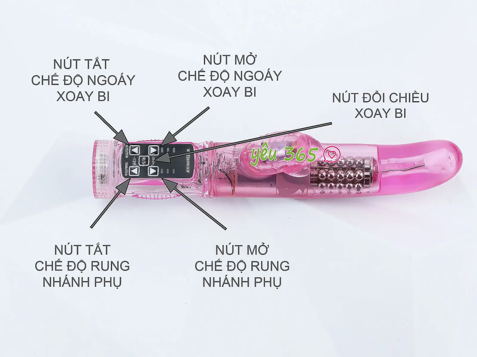 Dương vật giả đầu cong rung ngoáy xoay bi Baile