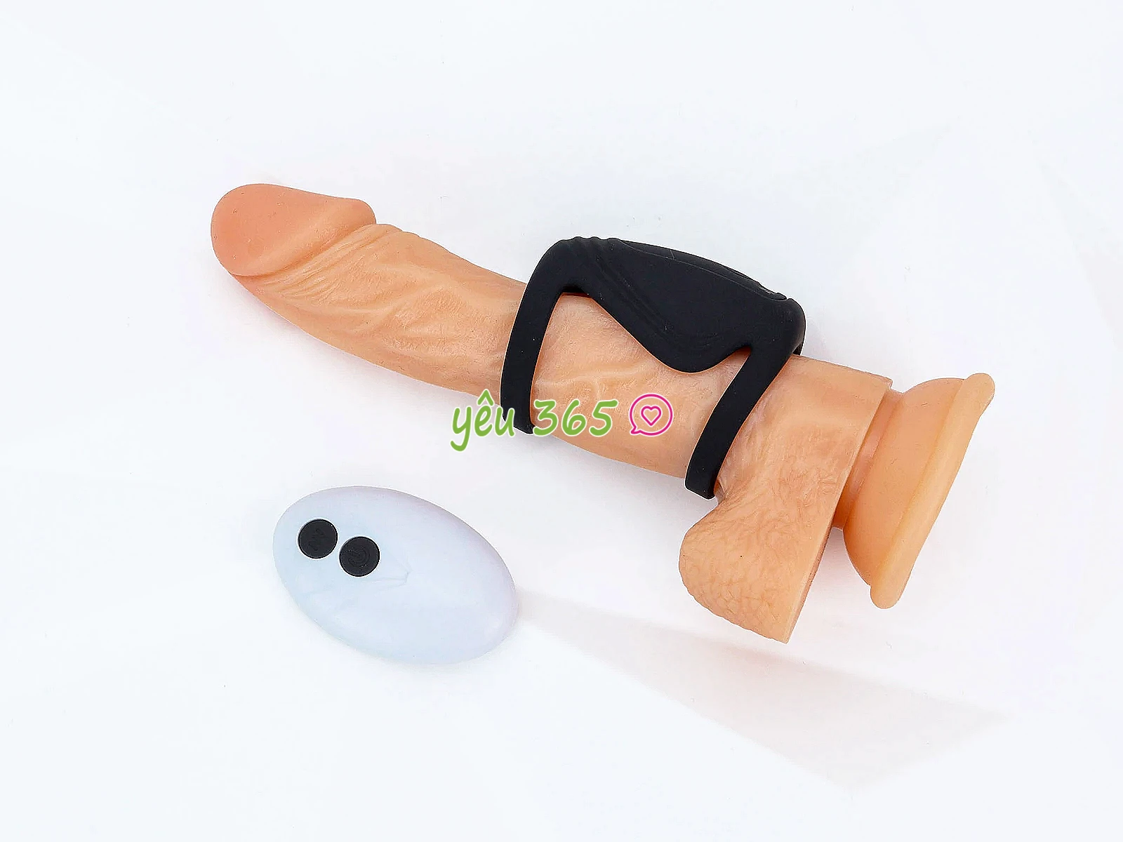 Vòng đeo dương vật Bicyclic Ring kèm điều khiển từ xa (không kèm dương vật giả)